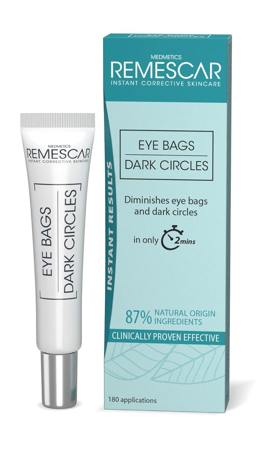Remescar Anti-Aging-Augencreme gegen Tränensäcke & Augenringe Augencreme 8 ml, Strafft die Augenpartie für ein frisches Aussehen, Sofortige Pflege gegen Unteraugenbeutel, Augenringe & Schwellungen