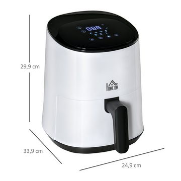 HOMCOM Heißluftfritteuse Luftfritteuse, 1300 W, Multicooker mit 7-in-1 Funktion