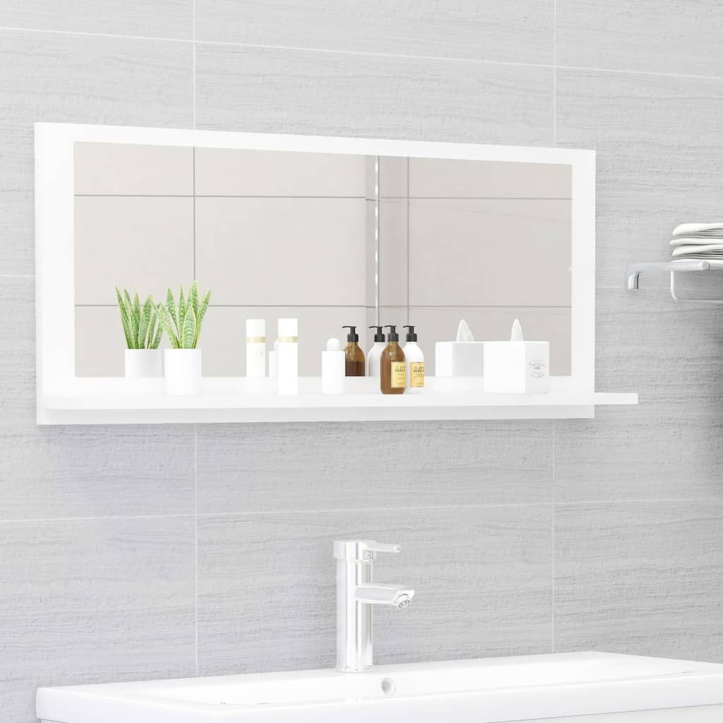vidaXL Spiegel Badspiegel Hochglanz-Weiß 90x10,5x37 cm günstig online kaufen