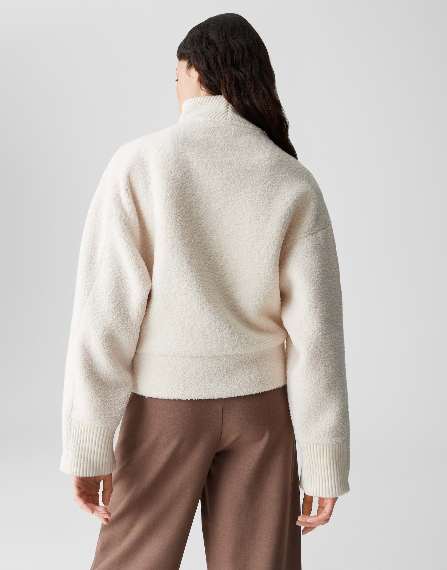 OPUS Sweatshirt GICK Regular Fit aus Teddyfell lockere Passform, flauschiger Griff, wärmend
