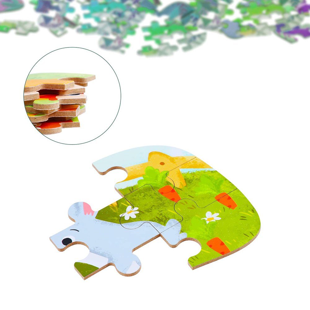 Puzzles, für Puzzleteile und Rahmenpuzzle Bunt(Geflügel) Puzzle, Geeignet Mädchen Jungen Bilds 5 Juoungle Kinderpuzzle,