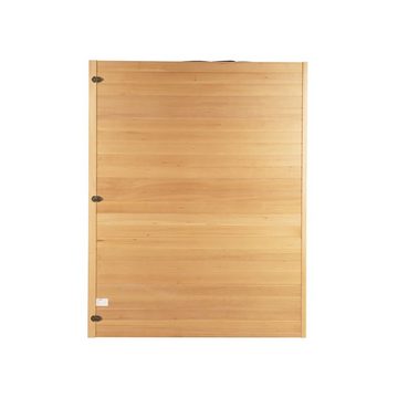 HOME DELUXE Infrarotkabine REDSUN DELUXE XXL, BxTxH: 150 x 150 x 190 cm, (Komplettset) 7 Vollspektrumstrahler, Hemlocktanne, für 4 Personen l Infrarotsauna