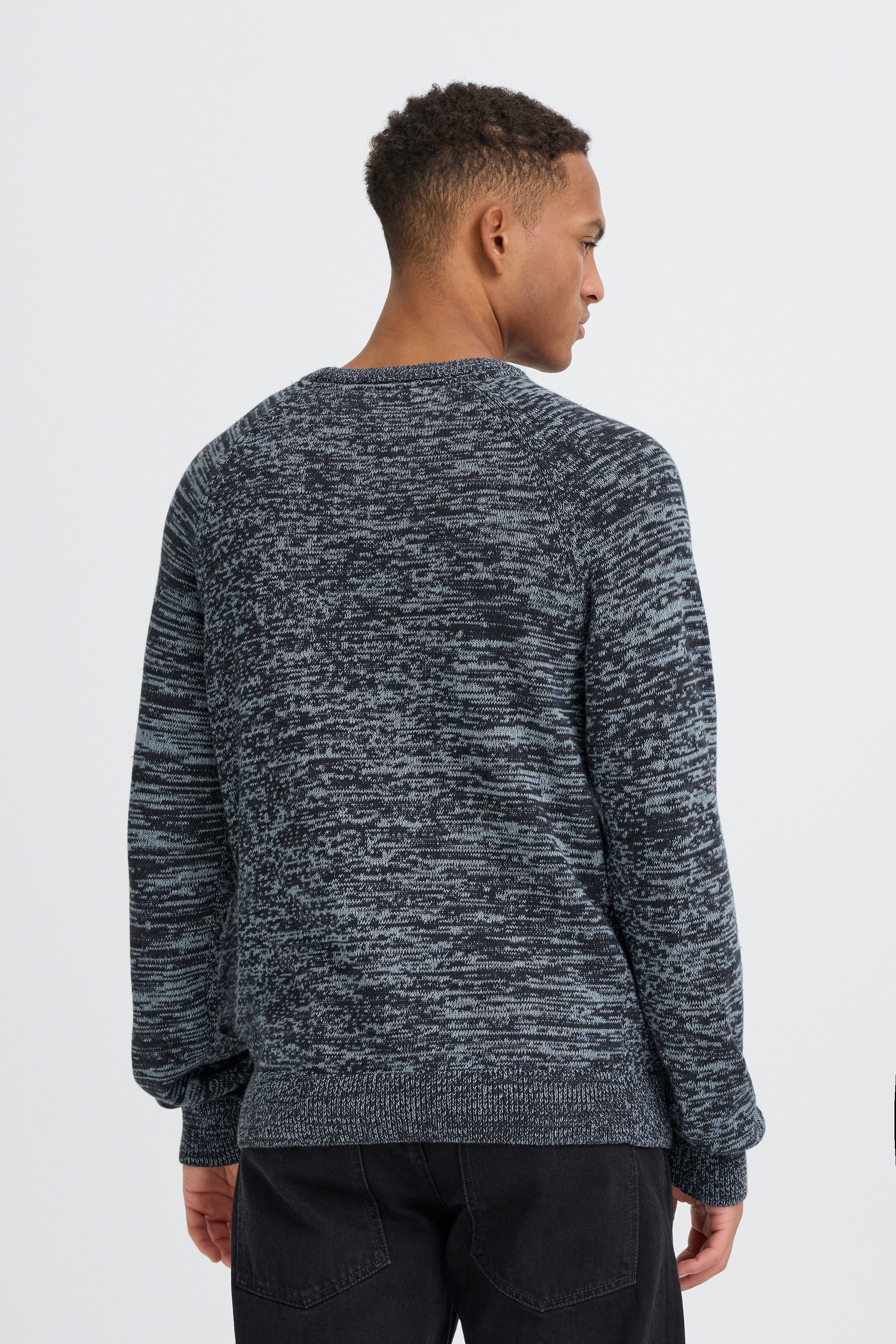 Blend Strickpullover BHBENJAMIN CREW KNIT aus Baumwolle, Regular Fit, Feinstrick, mit Rundhalsausschnitt