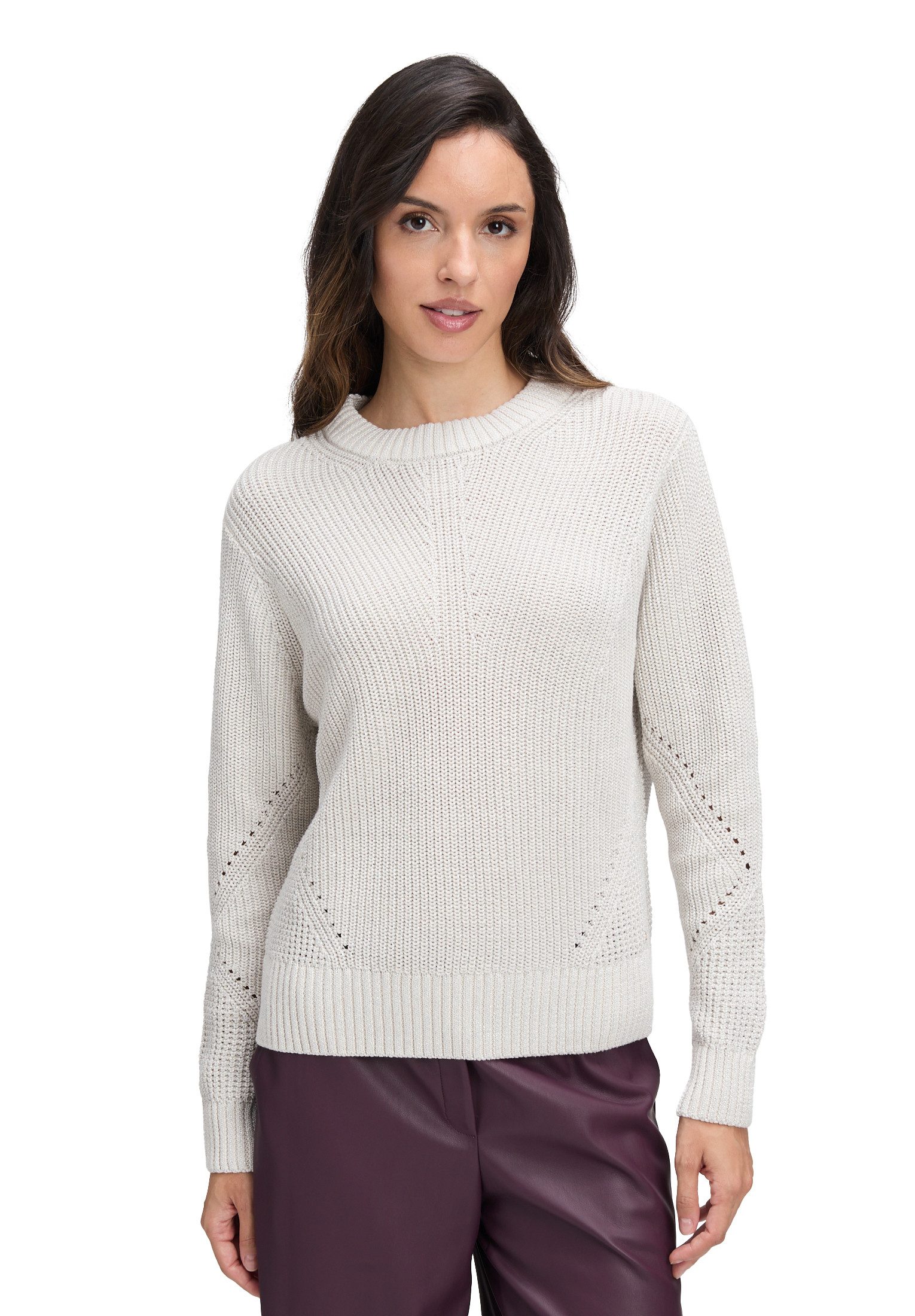 Betty&Co Strickpullover Damen Strickpullover mit Lurexfaden (1-tlg) günstig online kaufen