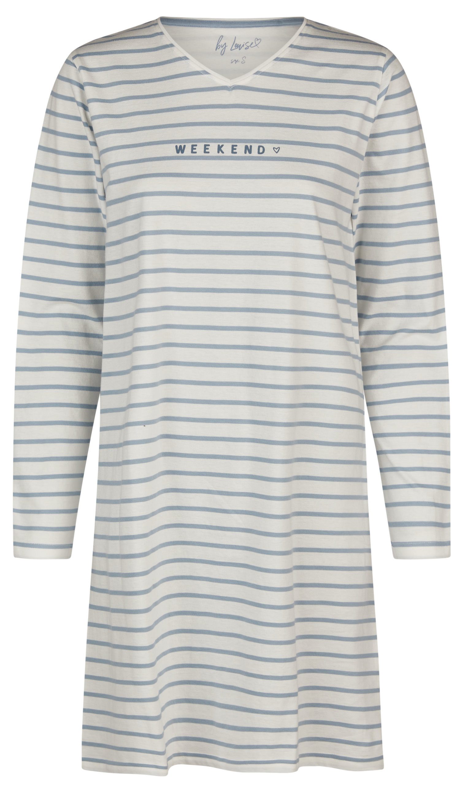 By Louise Nachthemd Damen Schlafshirt mit langem Arm (1-tlg) Baumwolle