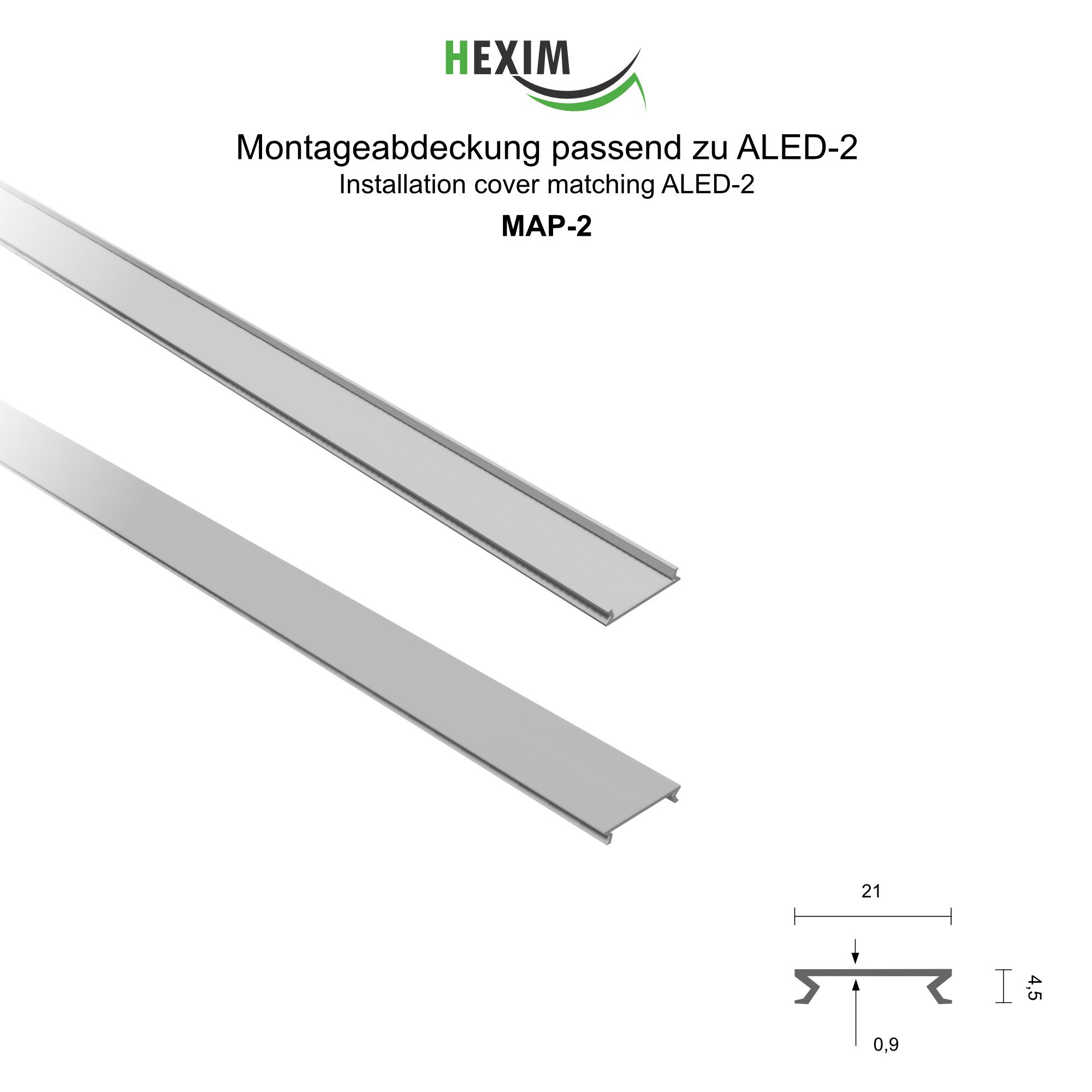 Hexim LED-Stripe-Profil 2m Trockenbauprofil Alu LED günstig online kaufen