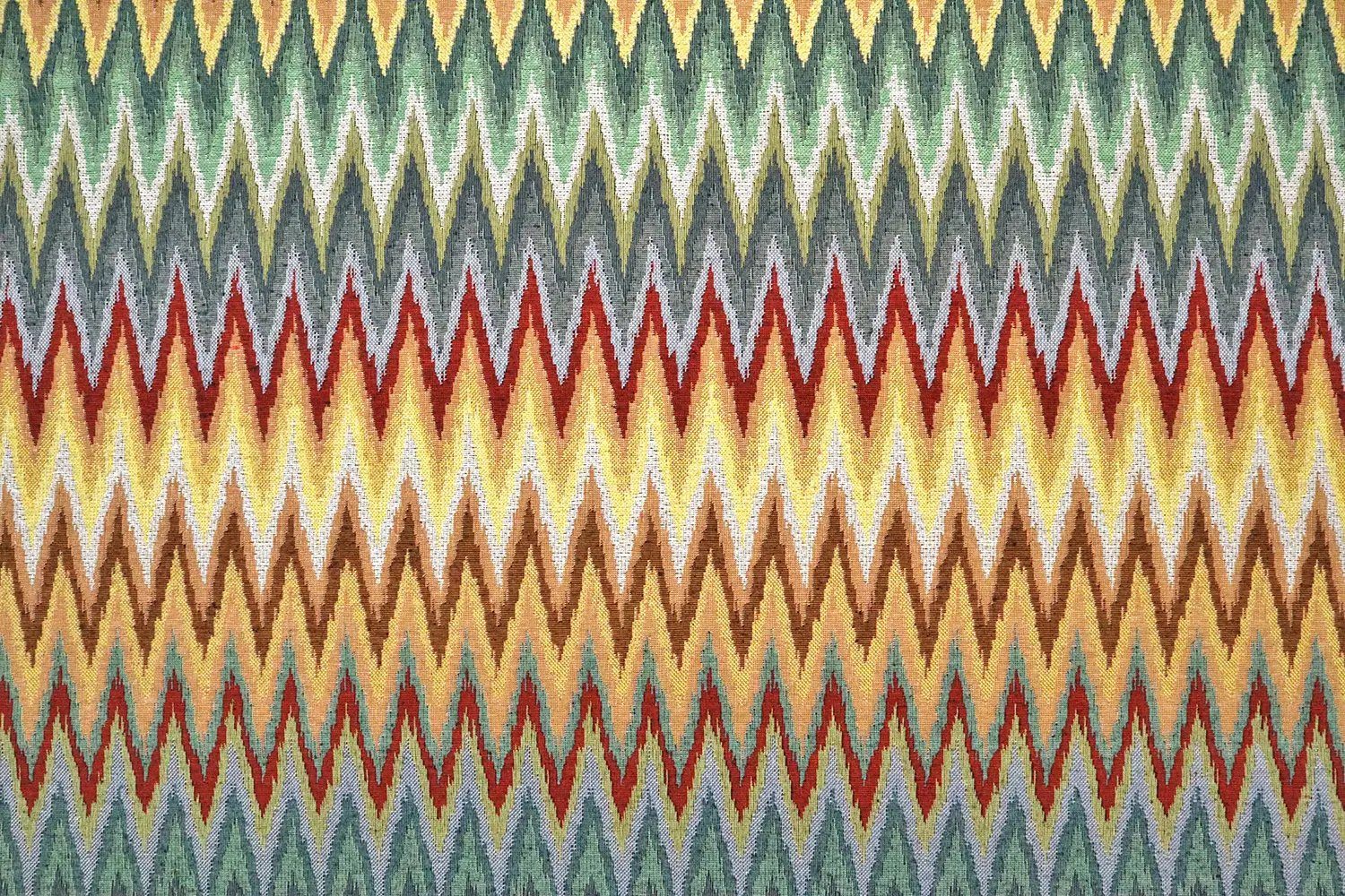 Stofferia Stoff Polsterstoff Gobelin Ikat Mikonos Gold, Meterware