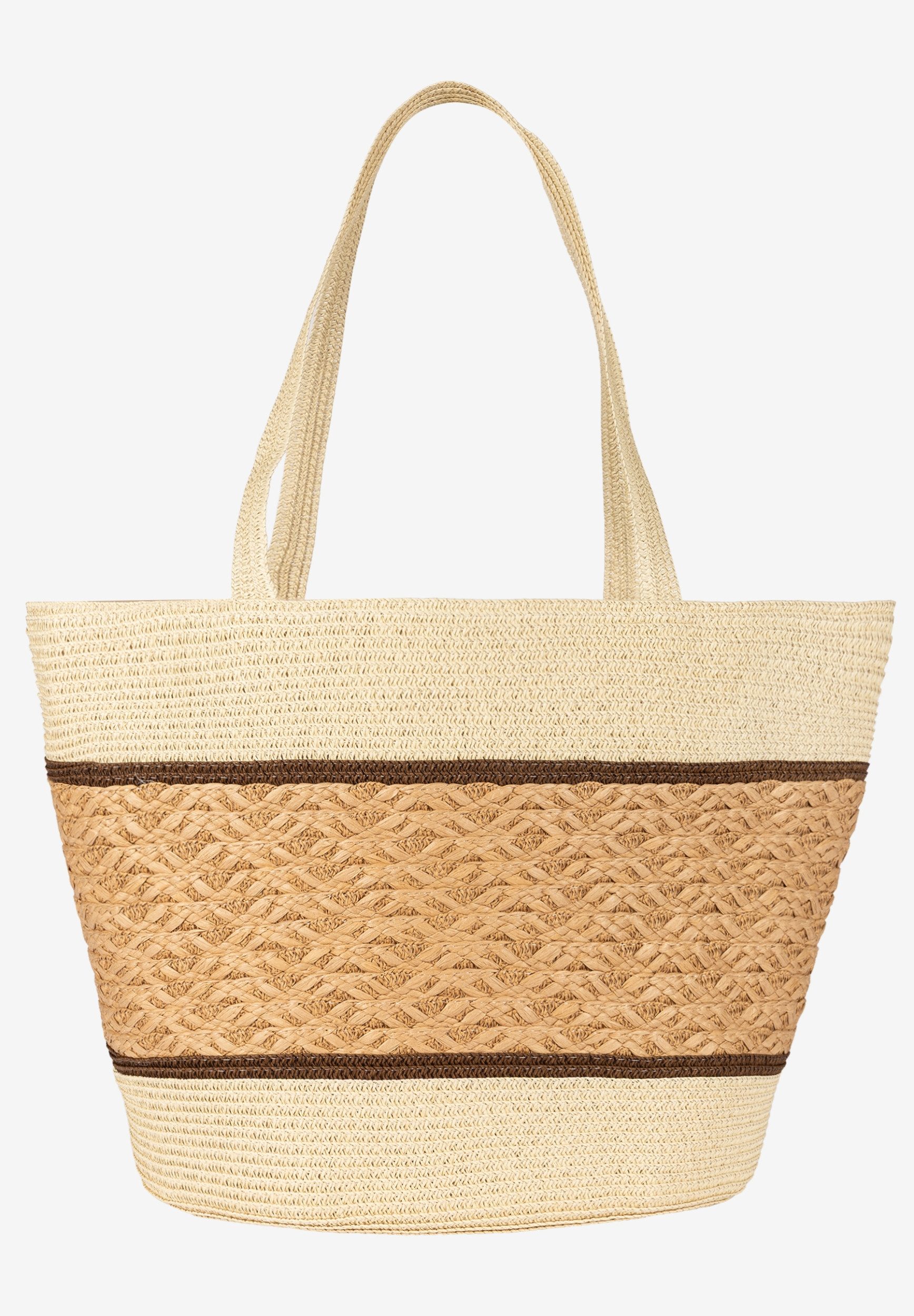 MORE&MORE Schal Straw Bag with Strip