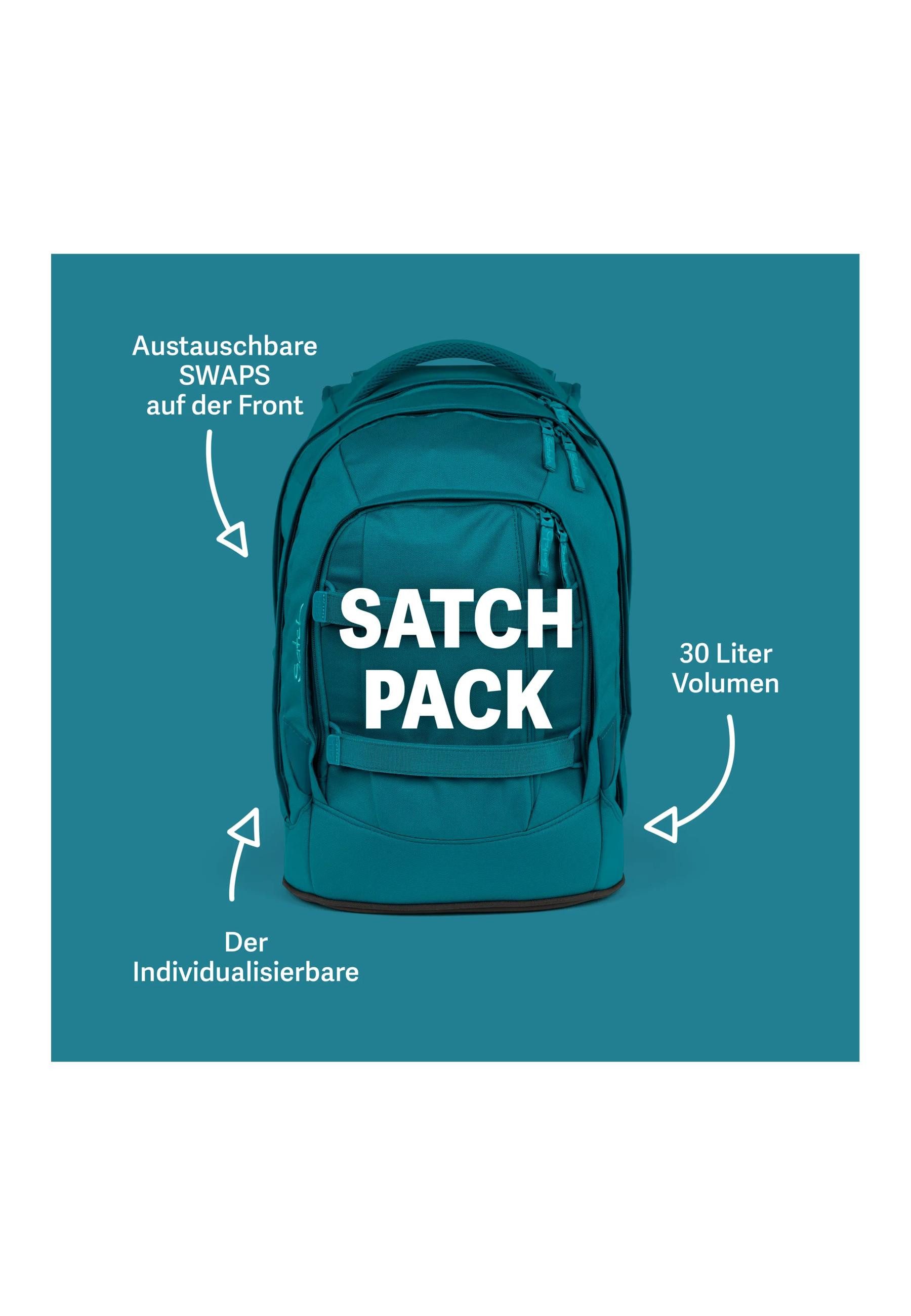 Satch Schulranzen pack Bundle (4-tlg., 4-teiliges Set), größenverstellbares Rückensystem
