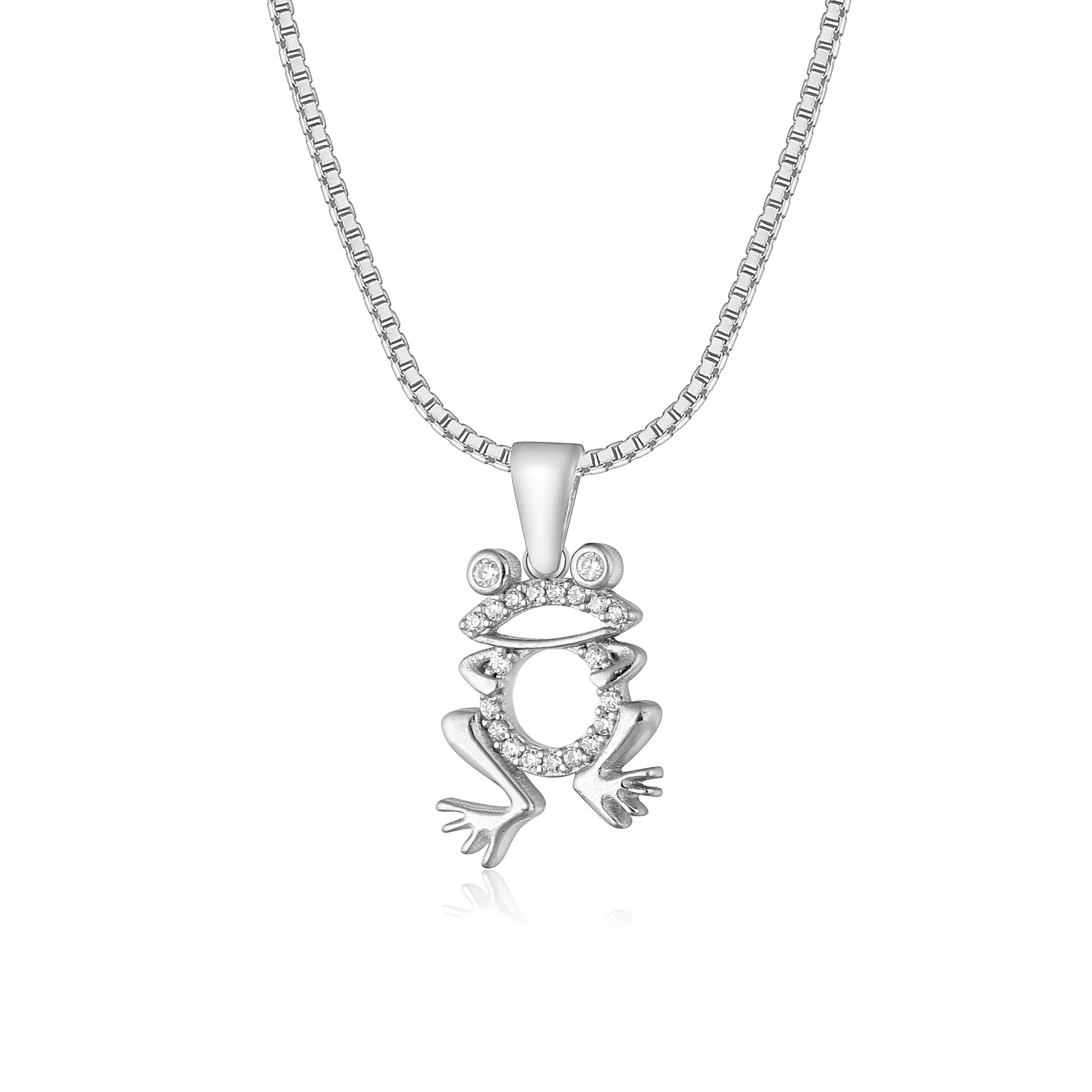 NAHLE Kette mit Anhänger Frosch Silber Kette Schmuck Venezianer Halskette ( günstig online kaufen