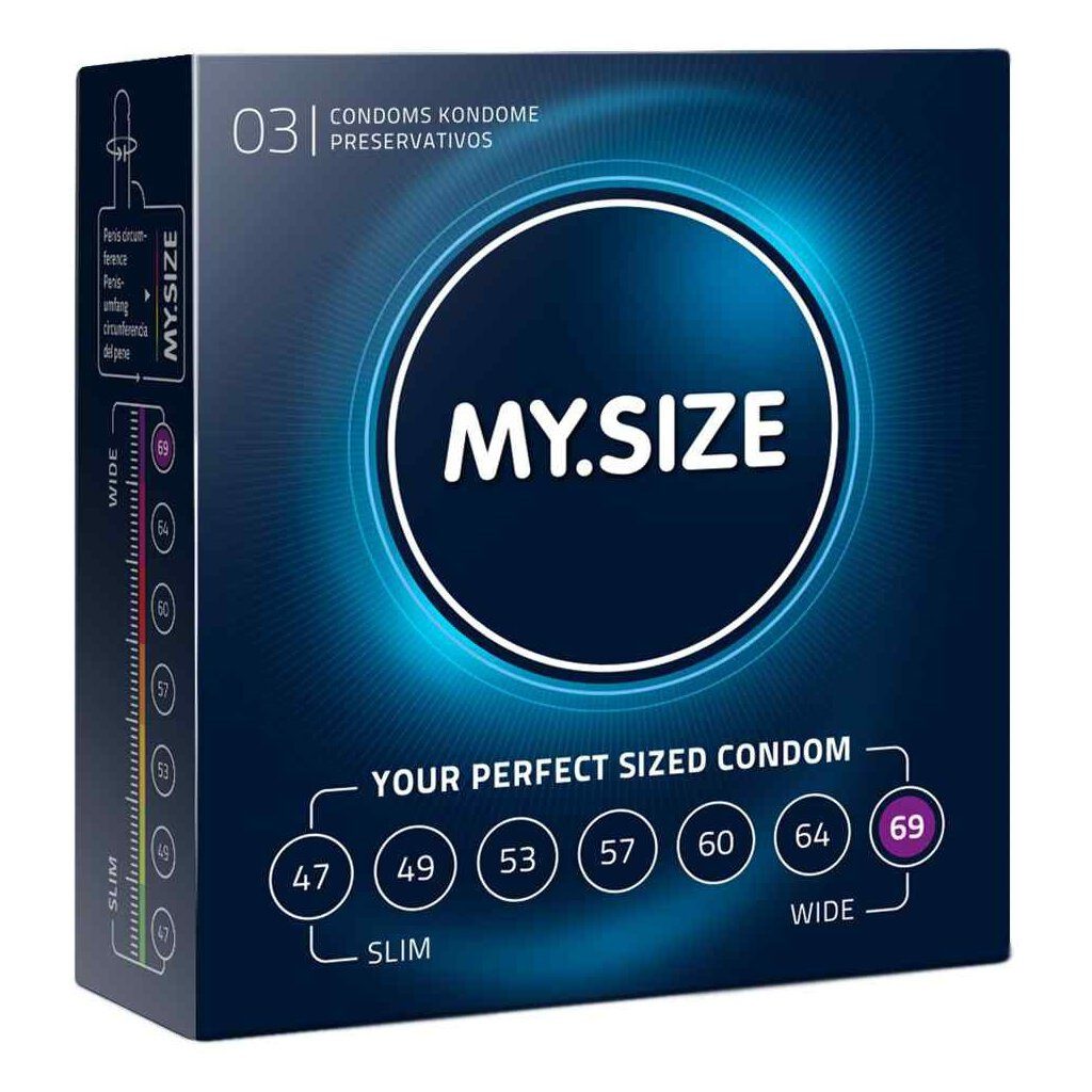 MY.SIZE XXL-Kondome MY.SIZE Pro 69 mm 3er, 1 St., Hauchdünn, Vegan, Allergenarm