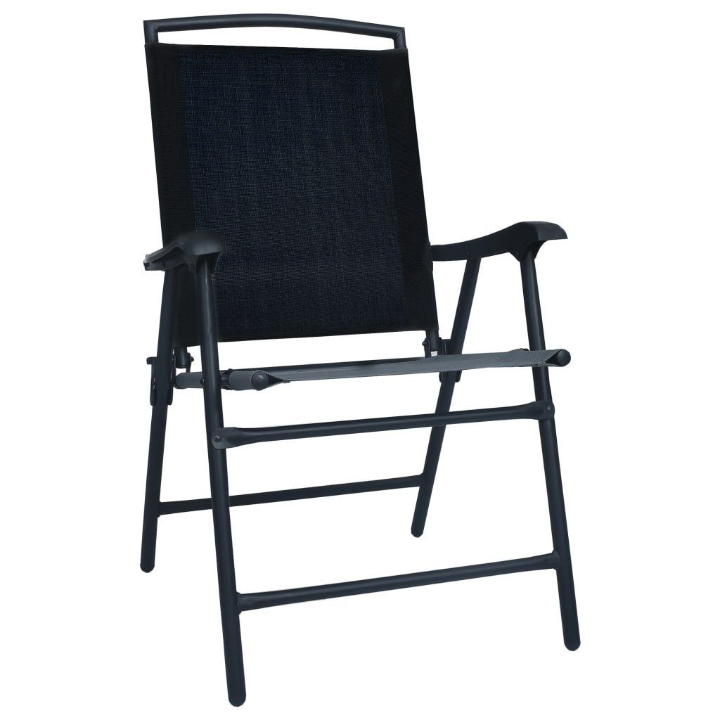 vidaXL Gartenlounge-Set 3-tlg. Bistro-Set Schwarz (3-tlg) Stahl