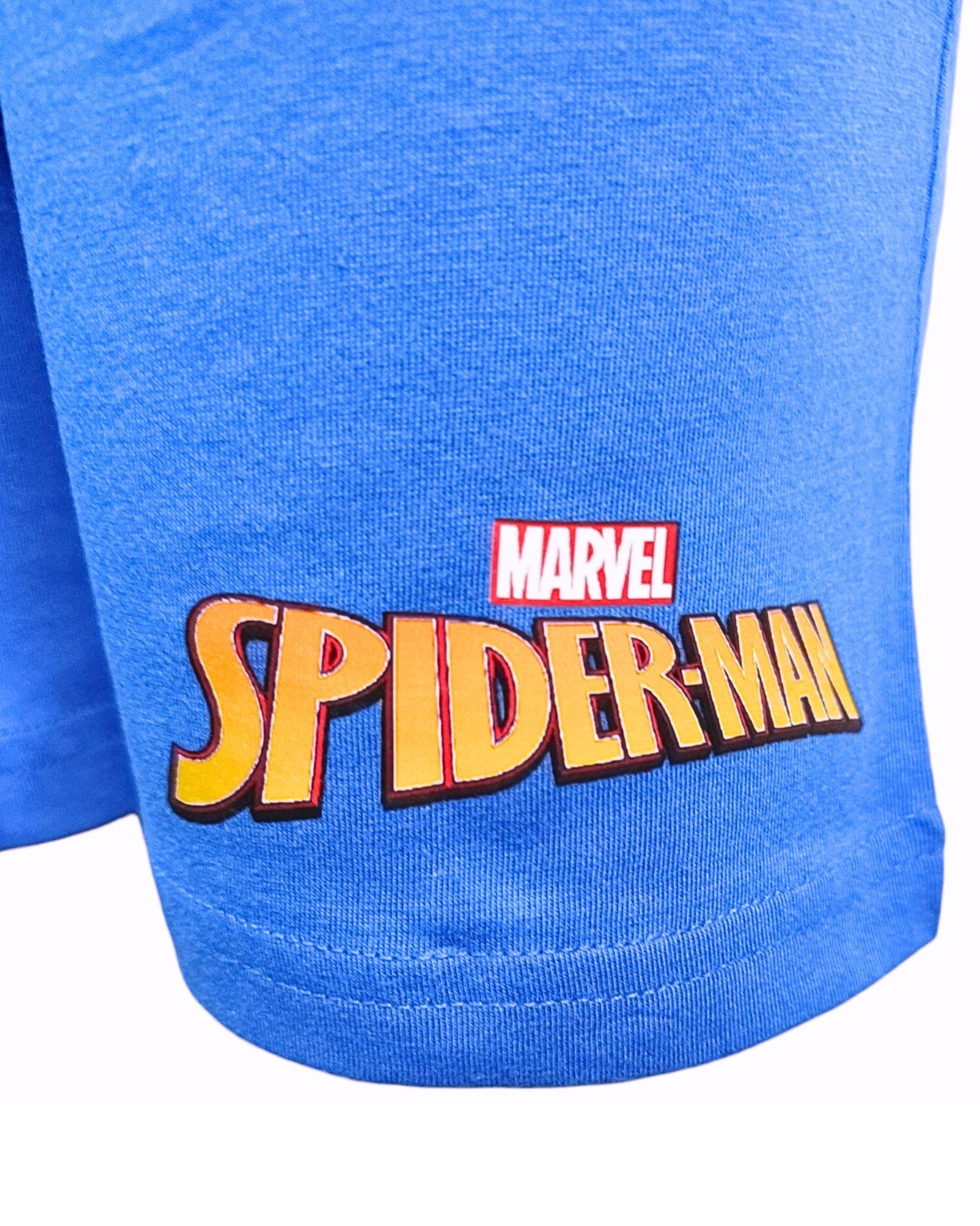 Blau T-Shirt & Gr. Marvel (2 Hose 128 Set Jungen 98 Shorty Spiderman Kurze - tlg) cm