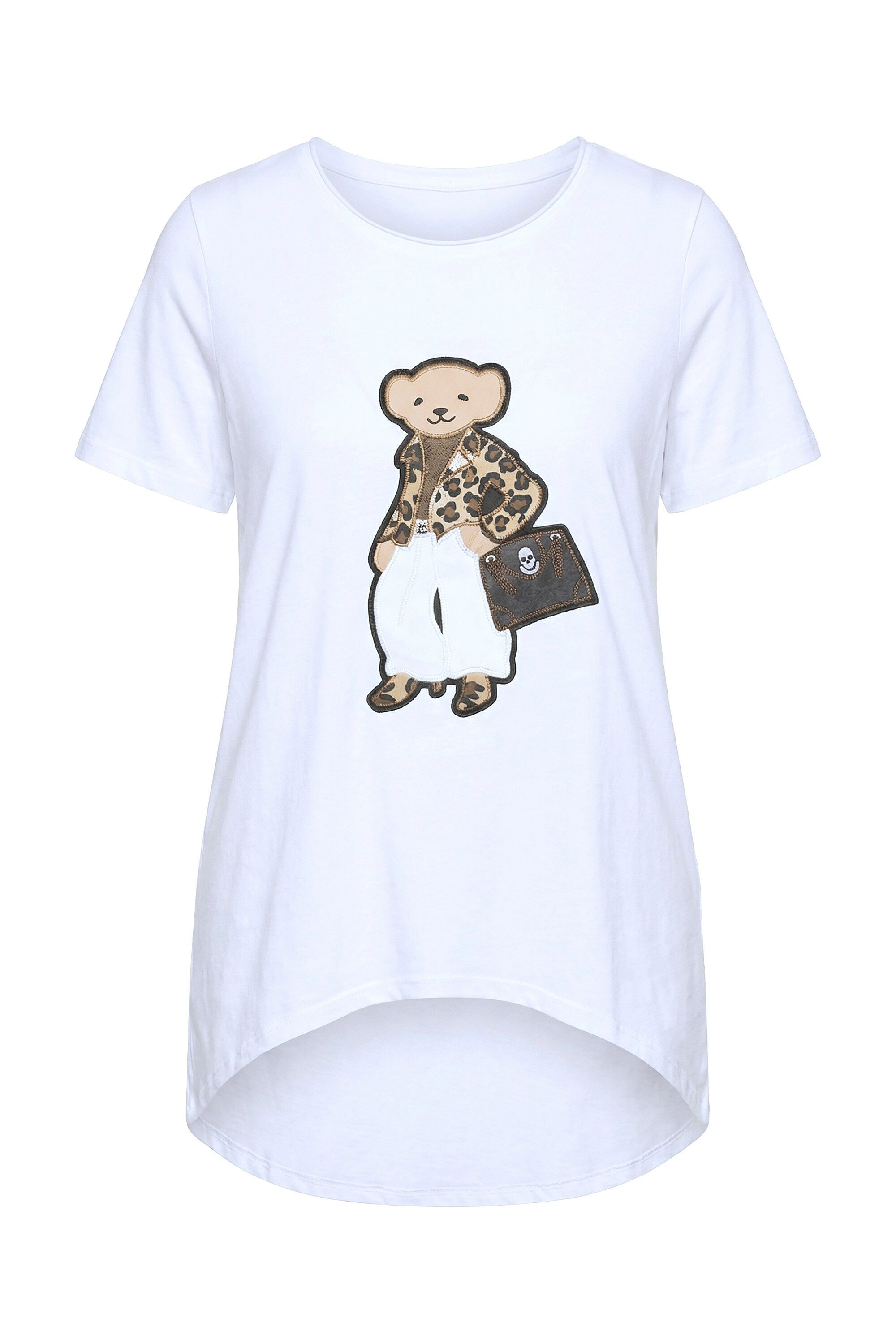 T-Shirt T-Shirt A-Linie Glitzer auf dem Teddybär