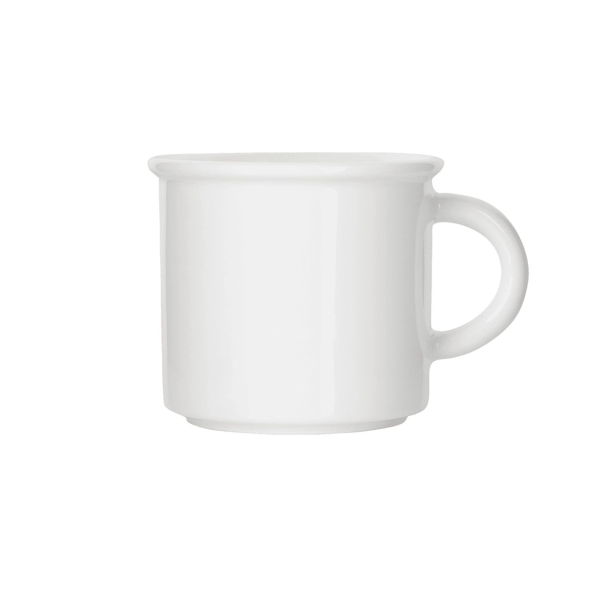 Porzellan, Tasse Retro Pearl White, in % Made 100 Mahlwerck Kaffeetasse, spülmaschinenfest, 300 Manufaktur klimaneutral, glänzend ml, EU