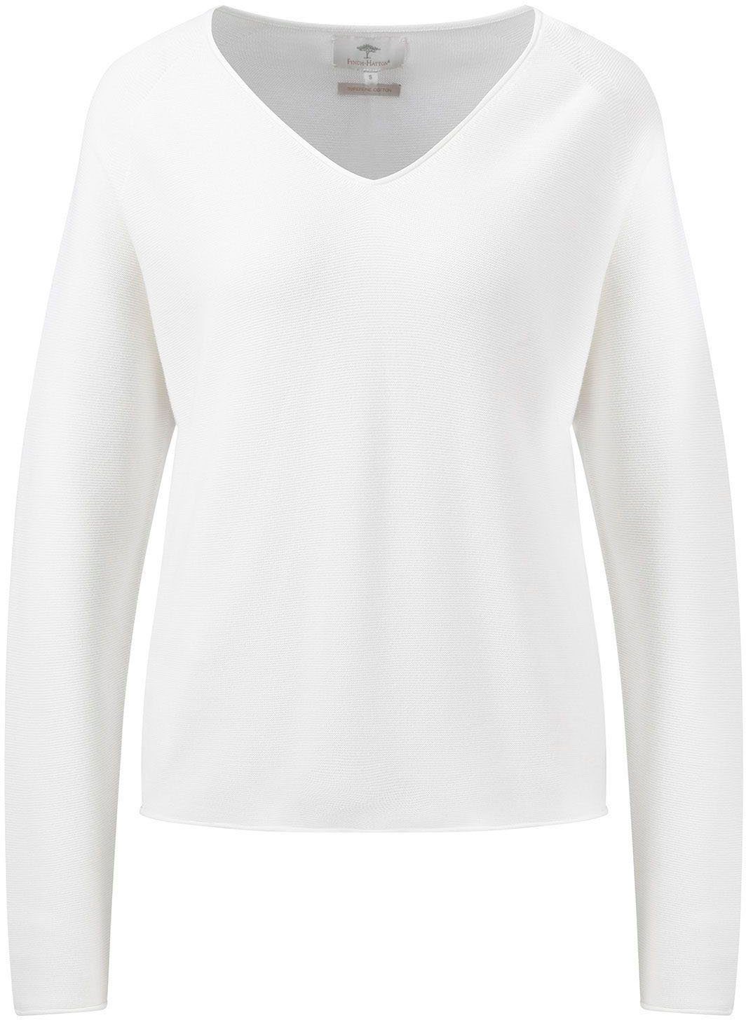 FYNCH-HATTON V-Ausschnitt-Pullover mit V-Ausschnitt white | V-Pullover