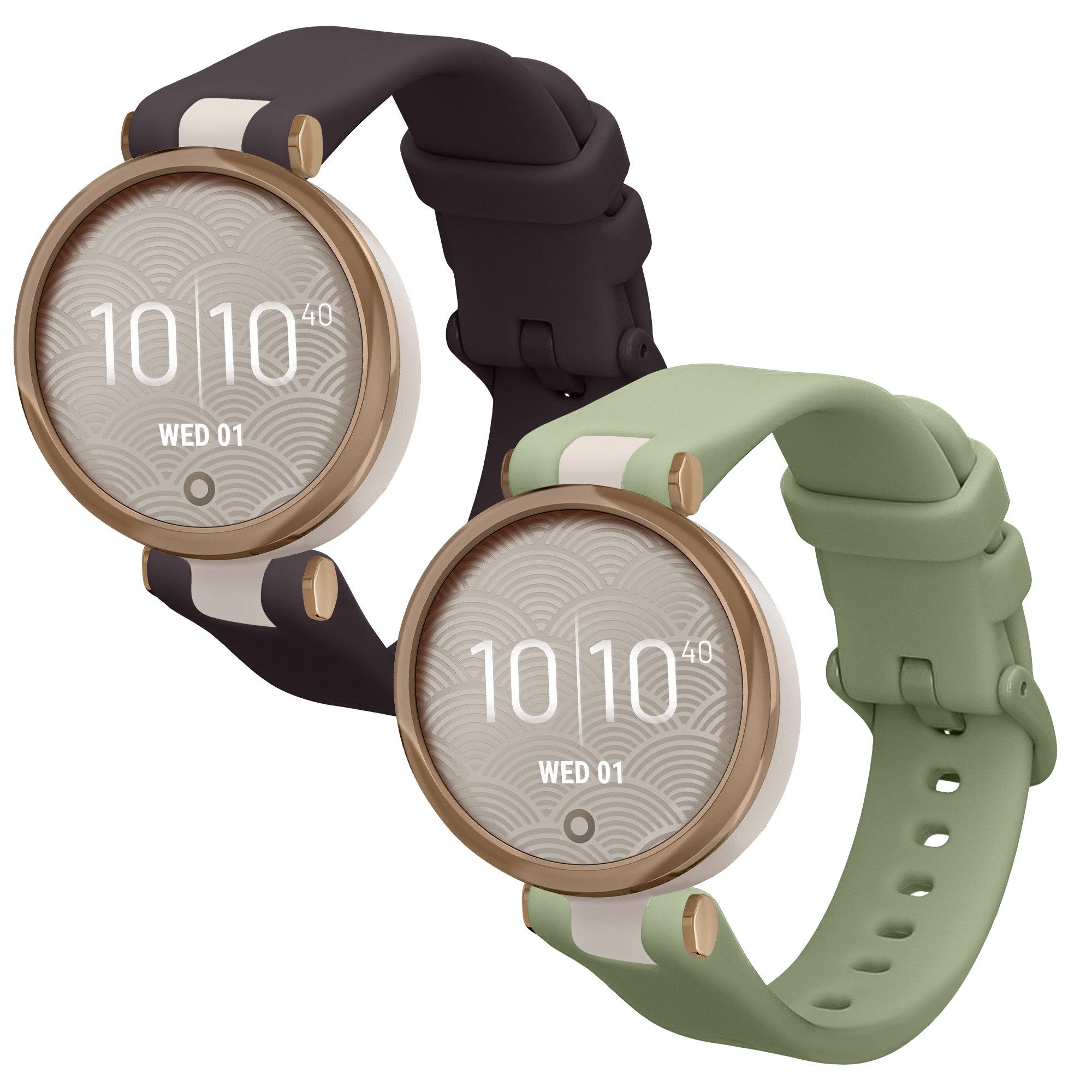 kwmobile Uhrenarmband 2x Uhrenarmband für Garmin Lily Sport Armband, Fitnesstracker Band Set aus TPU Silikon - Ersatzarmband Smartwatch