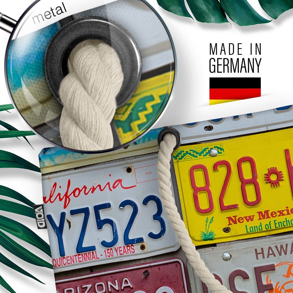 VOID Strandtasche Nummernschilder Kennzeichen blechschild schilder USA car kennzeichen (1-tlg)