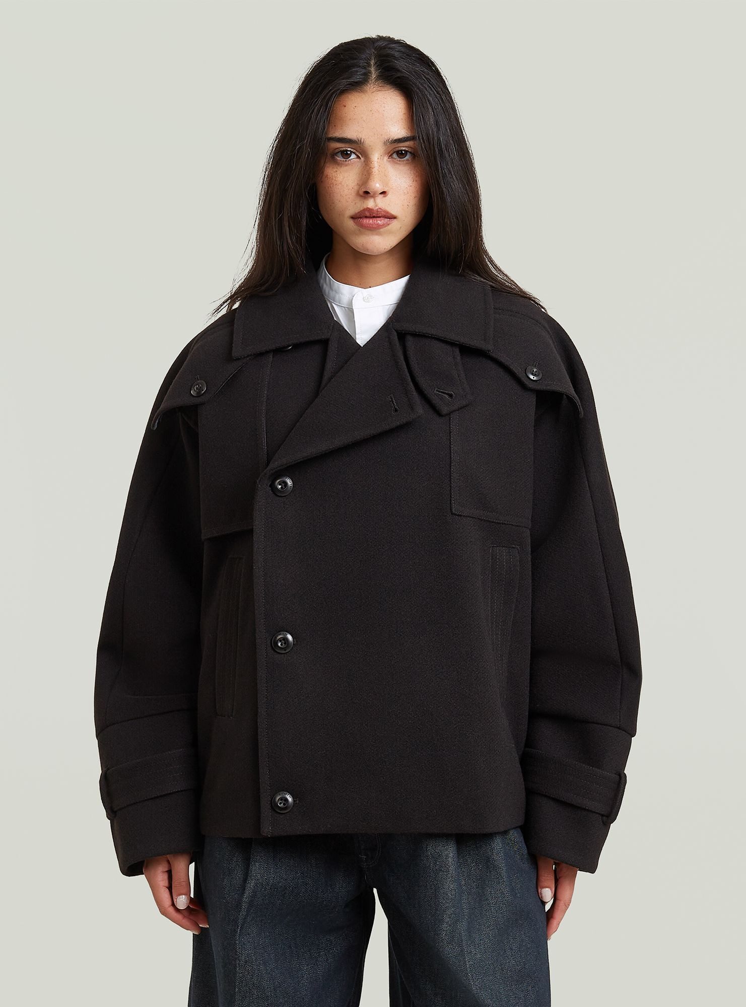 G-STAR Outdoorjacke Cape-Jacke mit 4 Taschen
