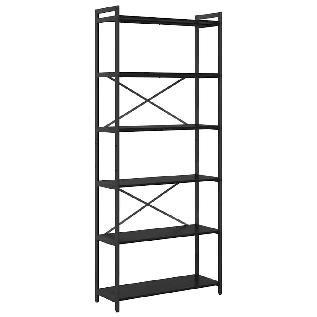 vidaXL Bücherregal Bücherregal Schwarz Eichen-Optik 40 x 30 x 85 cm Holzwerkstoff, 1-tlg.