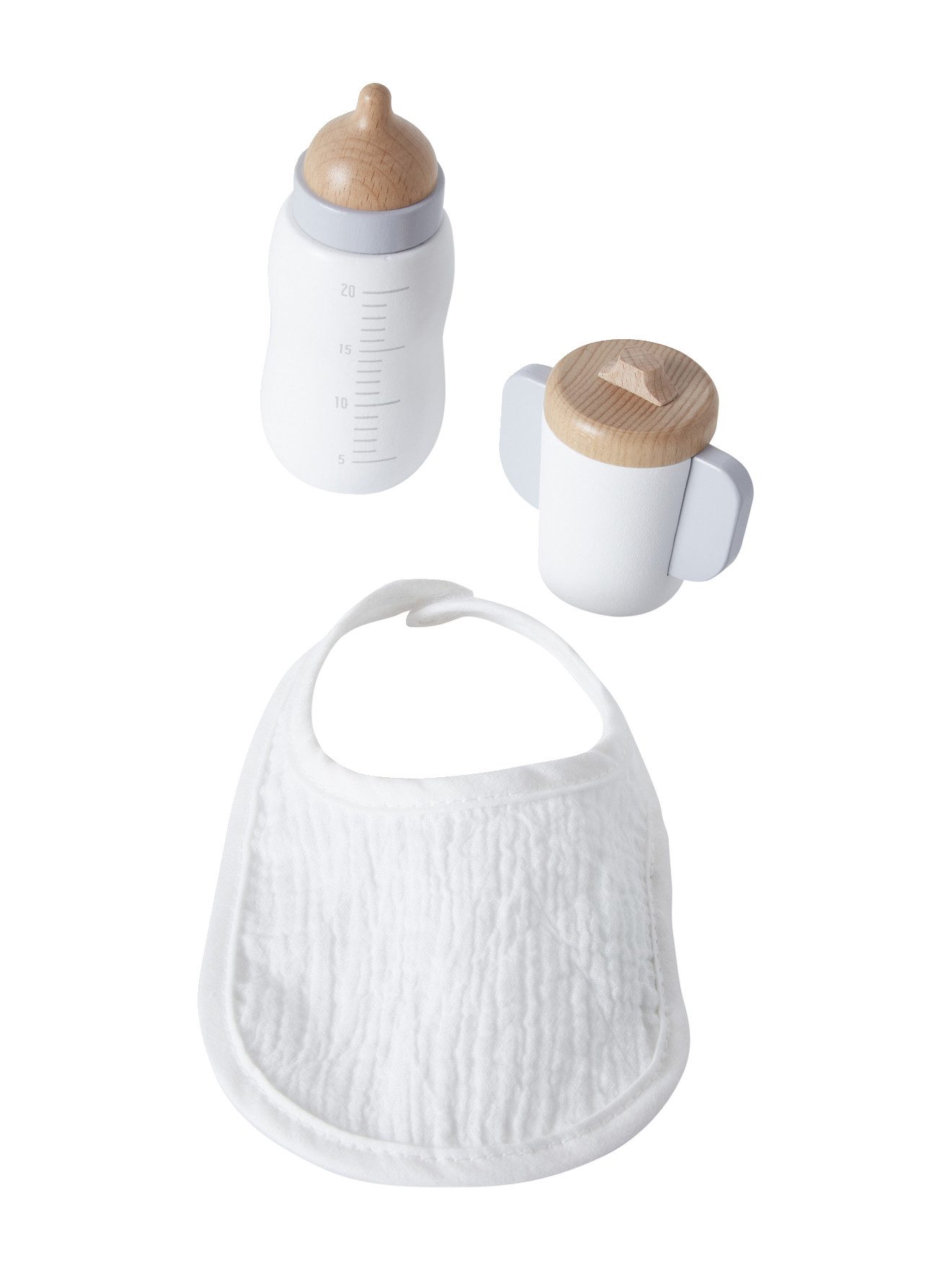 vertbaudet Puppen Accessoires-Set Puppengeschirr aus Holz FSC®