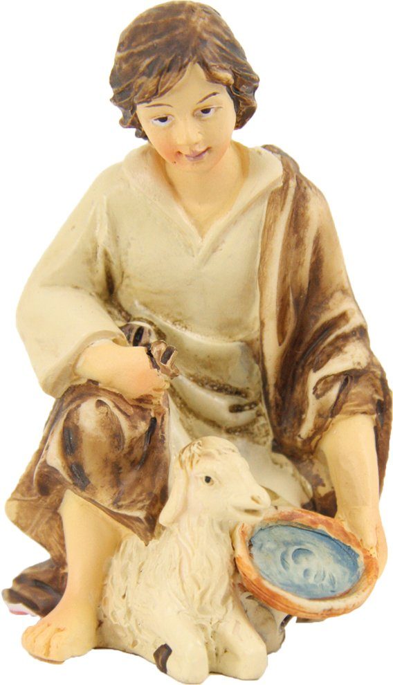 FADEDA Krippenfigur FADEDA JOK: Schäfer kniend mit Schaf, Höhe in cm: 10 (1 St)