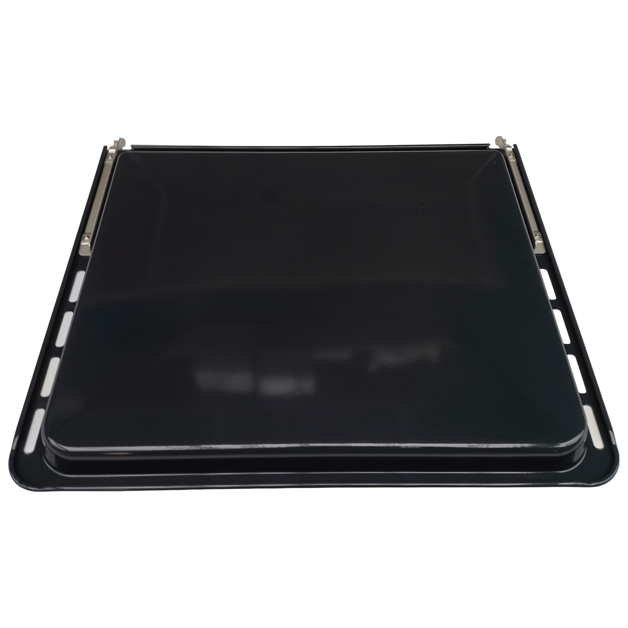 SIEMENS Backblech Pizzablech 00680615, emailliert, 459x375/392x29 mm mit Trägern für Backofen Herd