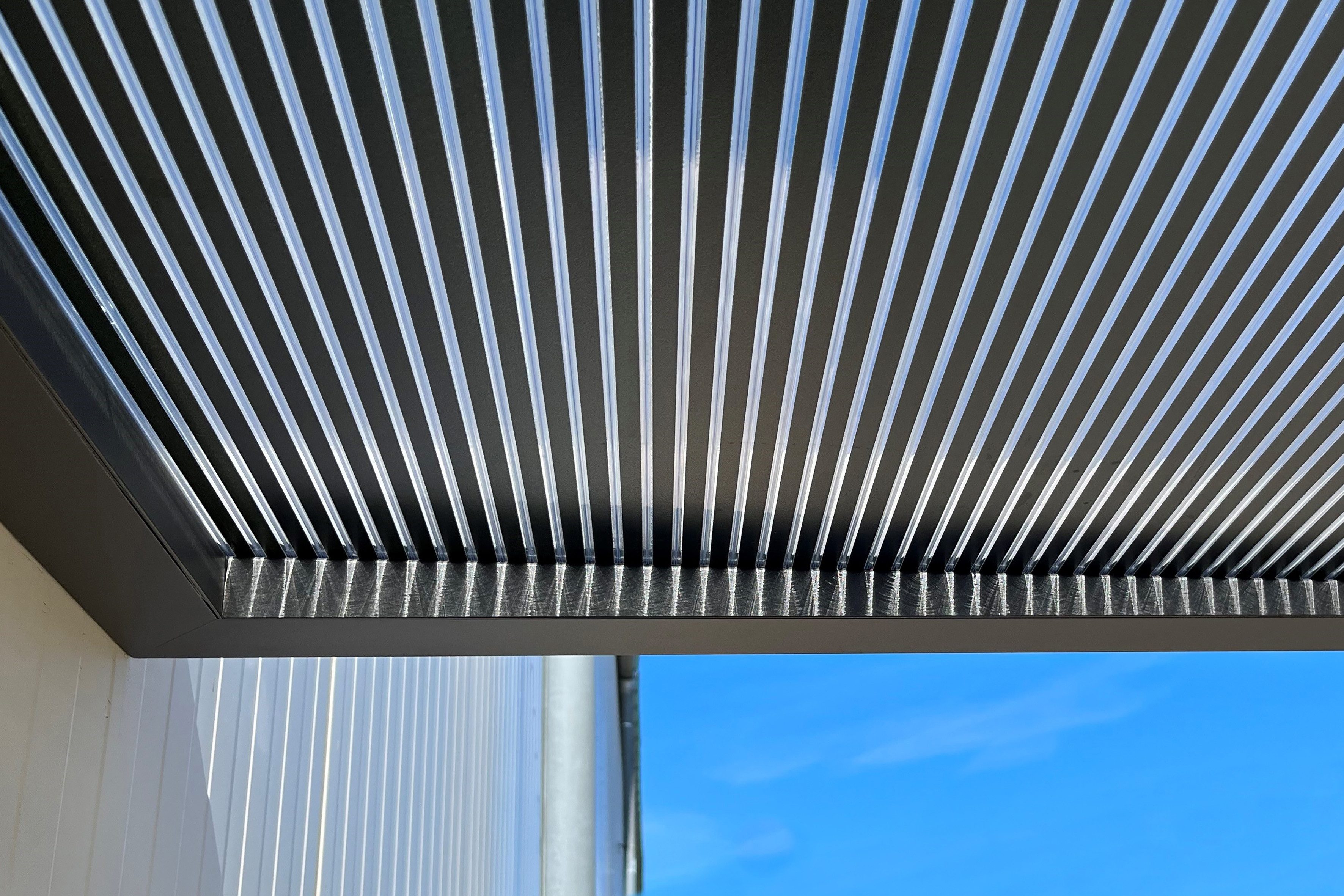 Starhome Rechteckvordach 3D-Line Design 160 und 200 Haustürvordach anthrazit aus Aluminium – Bild 3 von 5