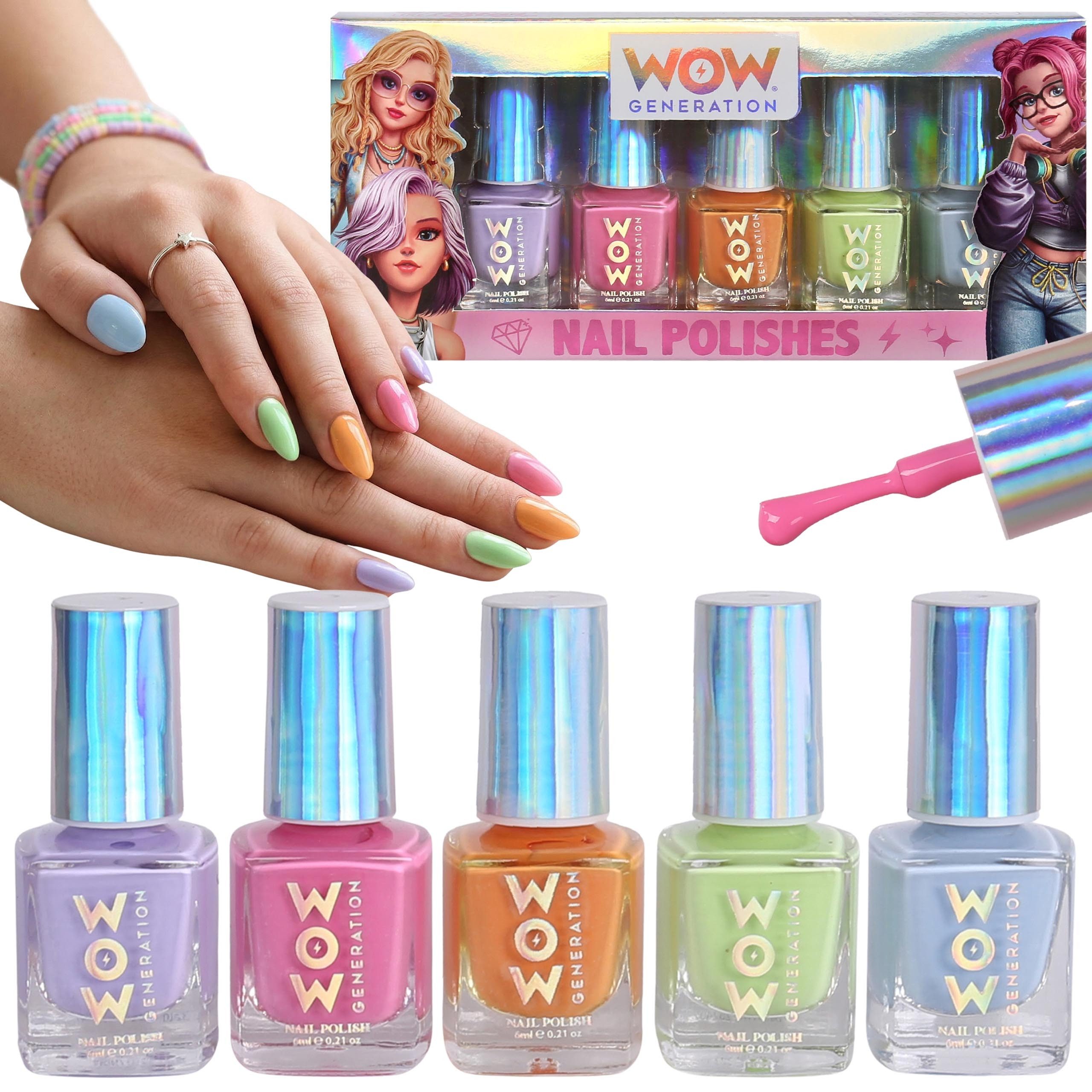 WOW GENERATION Nagellack WOW Generation Nagellack Set Kinder Pastellfarben 5er ab 4