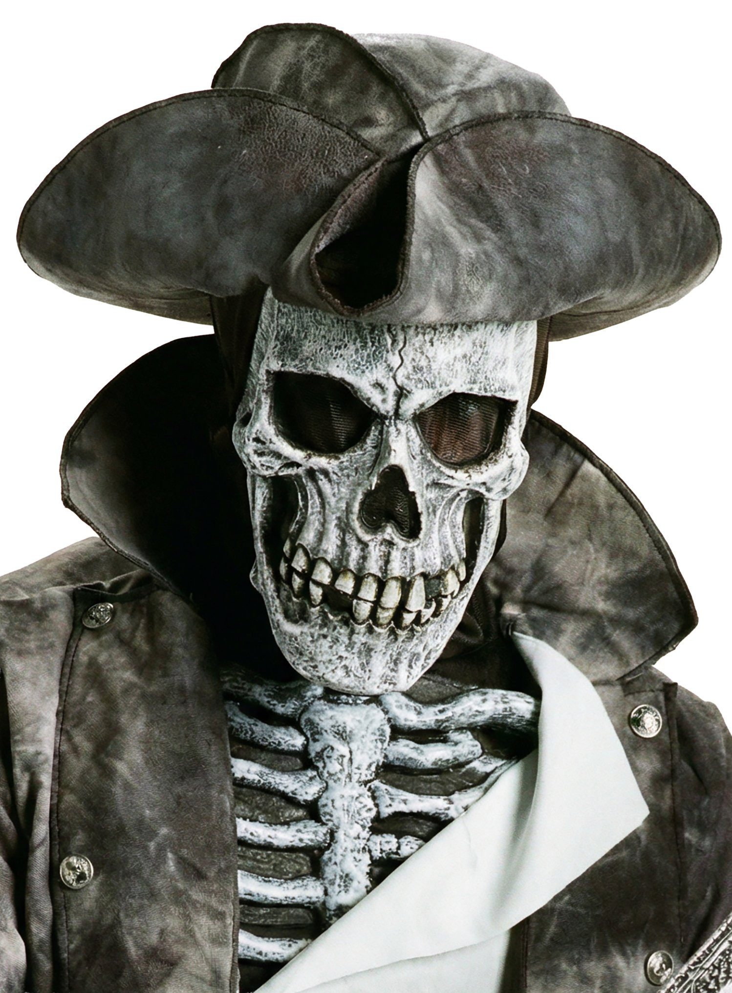 Fun World Piraten-Kostüm Skelett Pirat - Karneval Faschingskostüm Herren, Skelett Piratenkostüm für angsteinflößende Auftritte