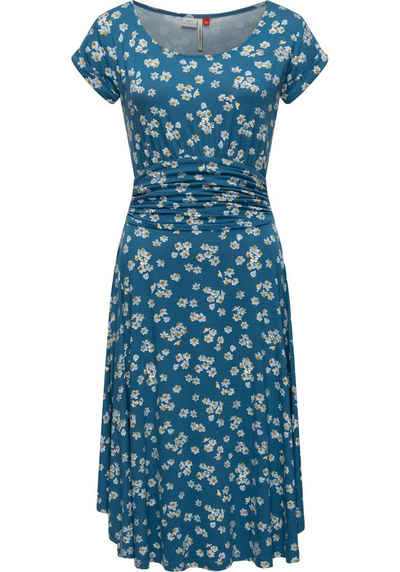 Ragwear Sommerkleid Ivone leichtes Jersey-Kleid mit stylischer Raffung
