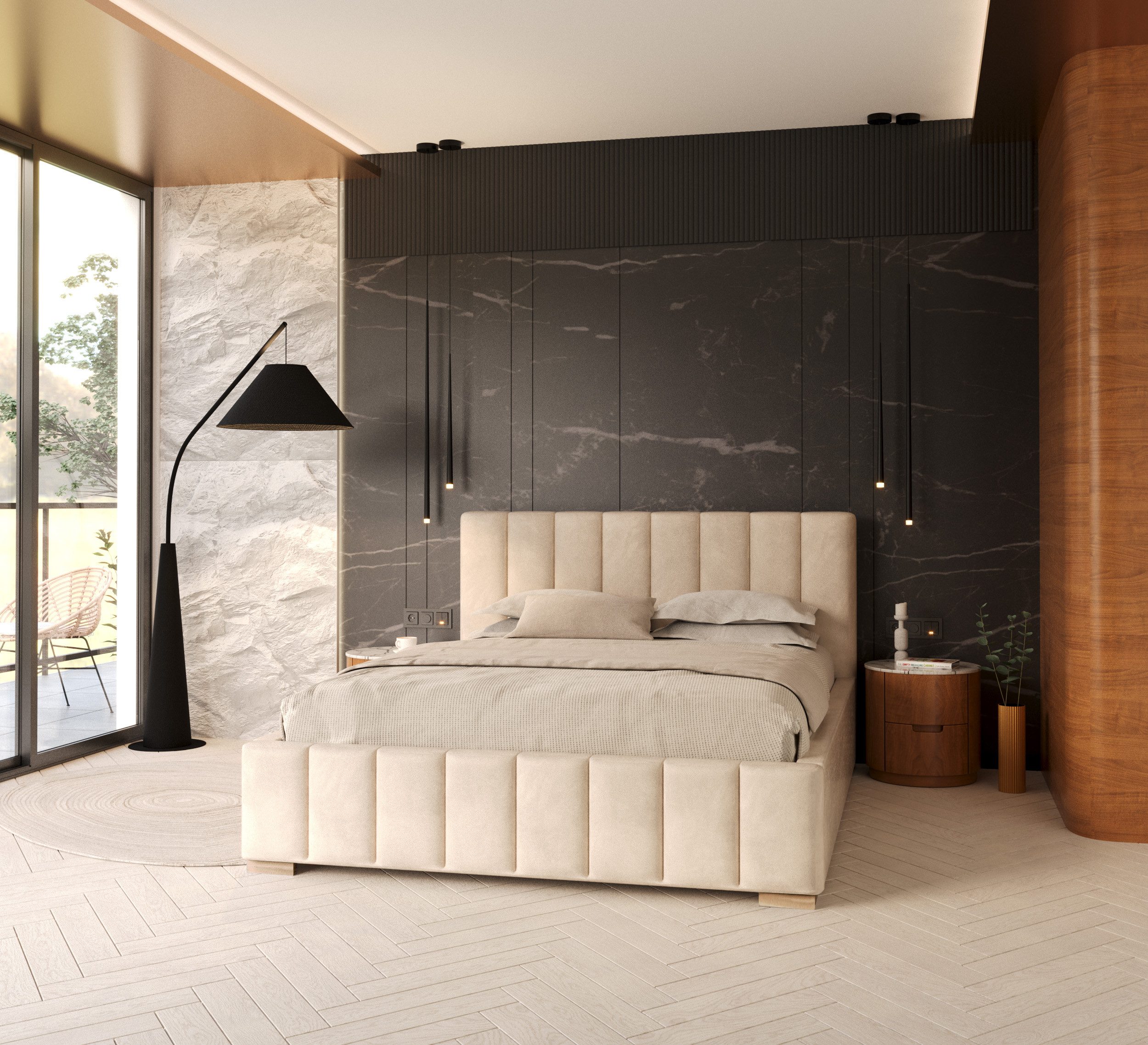 FDM Polsterbett Stauraumbett Bettgestell 90x200, 120x200, günstig online kaufen