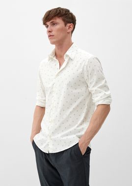 s.Oliver Langarmhemd Slim: Hemd aus Baumwollstretch