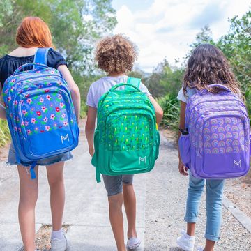 MontiiCo Kinderrucksack Großer Rucksack für Kinder - Schultasche für Mädchen und Jungs, Pixels