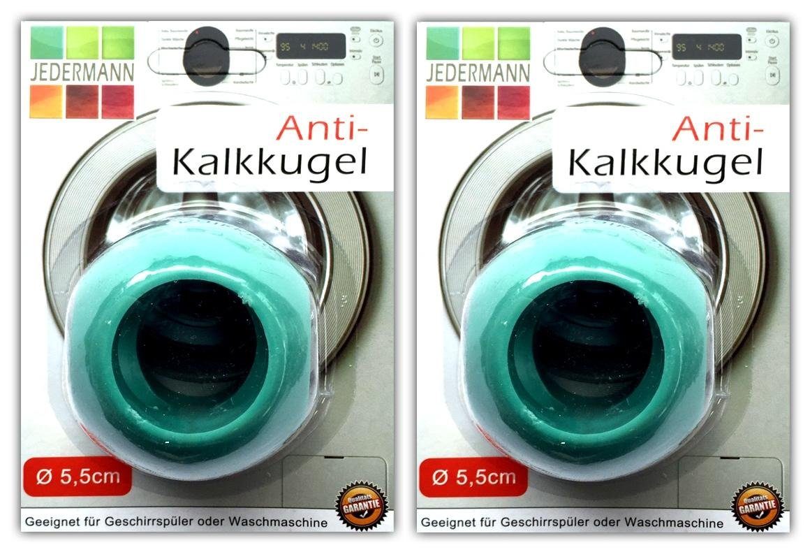 JEDERMANN Wäschekugel Anti Kalk Magnet Waschkugel Waschball Antikalk Kugel Ø 5,5 cm (2 Stück), Wasserentkalker für Waschmaschine und Spülmaschine