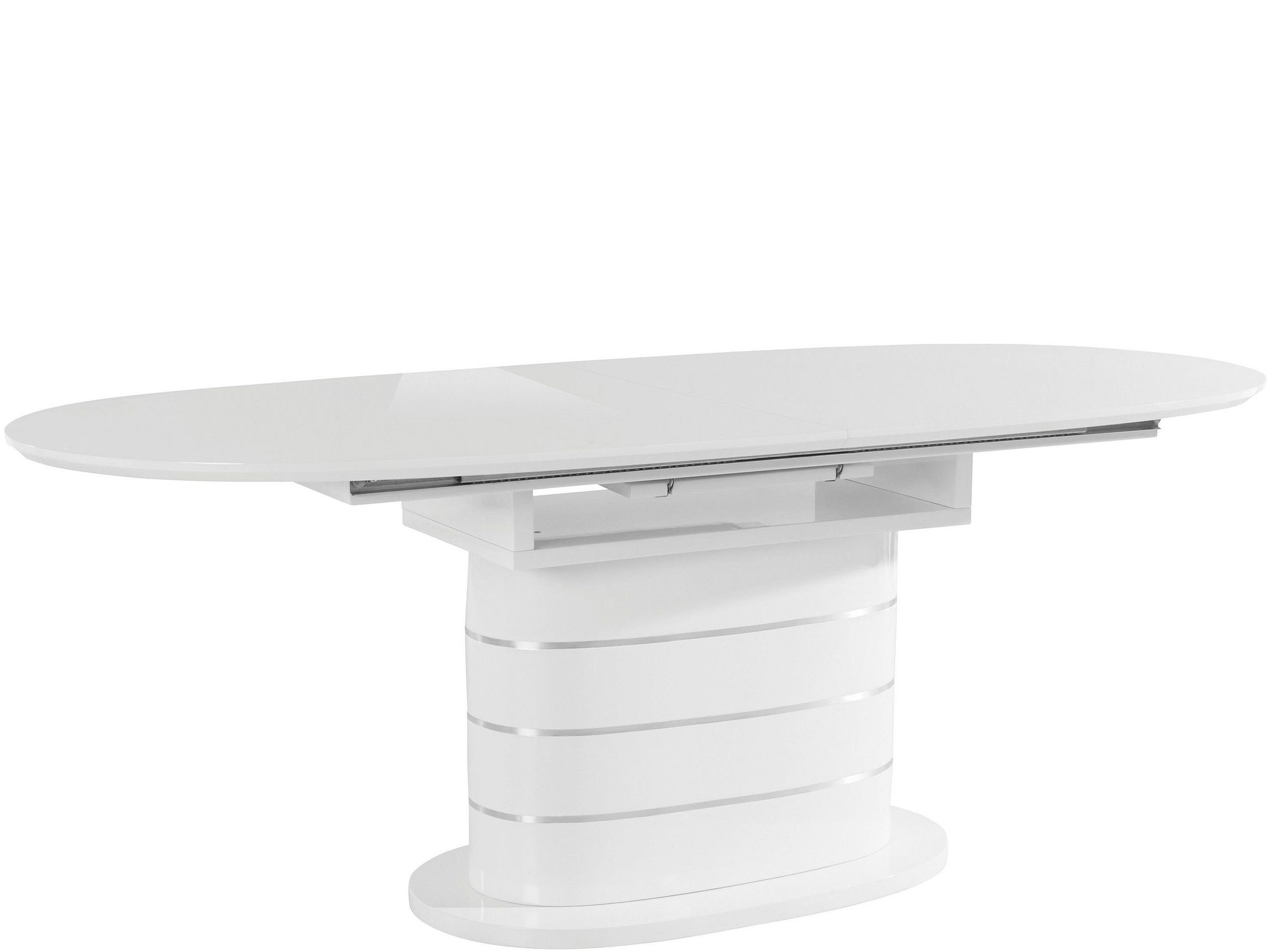 Schoene Esstisch Oval Weiss Hochglanz Ausziehbar Und Bewertung