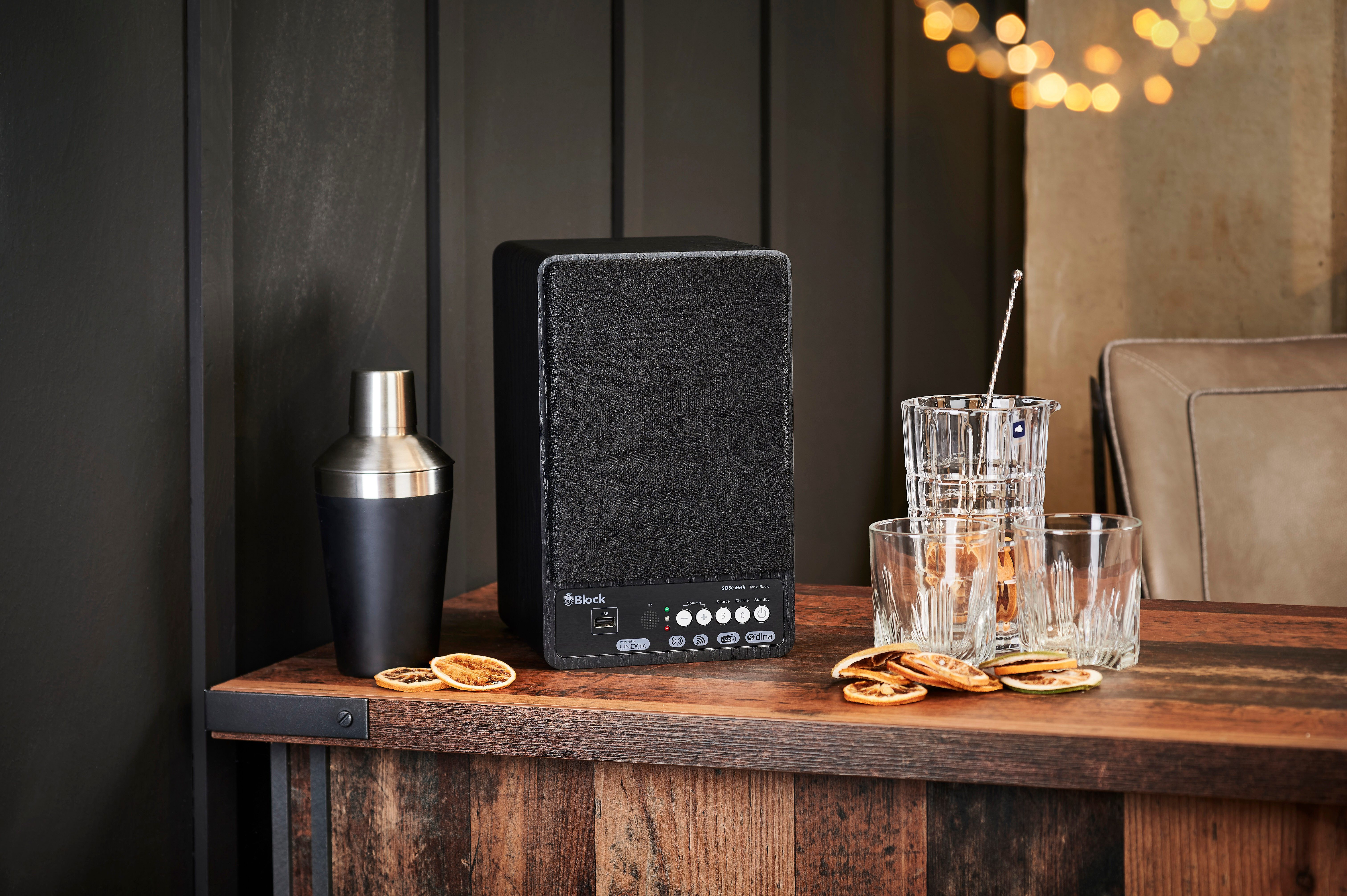 Block Block SB-50 MKII Netzwerklautsprecher mit DAB+, Spotify & Bluetooth Bluetooth-Lautsprecher