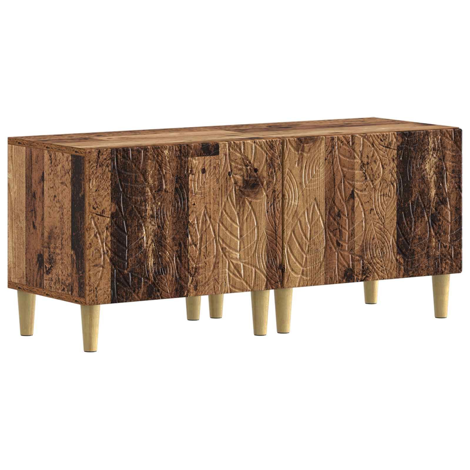 vidaXL TV-Schrank 5-teiliges LED TV Schrank Altholz Holzwerkstoff