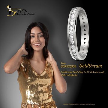 GoldDream Goldring GoldDream Gold Ring Gr.56 weiß (Fingerring), Damen Ring Zirkonia aus 333 Weißgold - 8 Karat, Farbe: silber, weiß