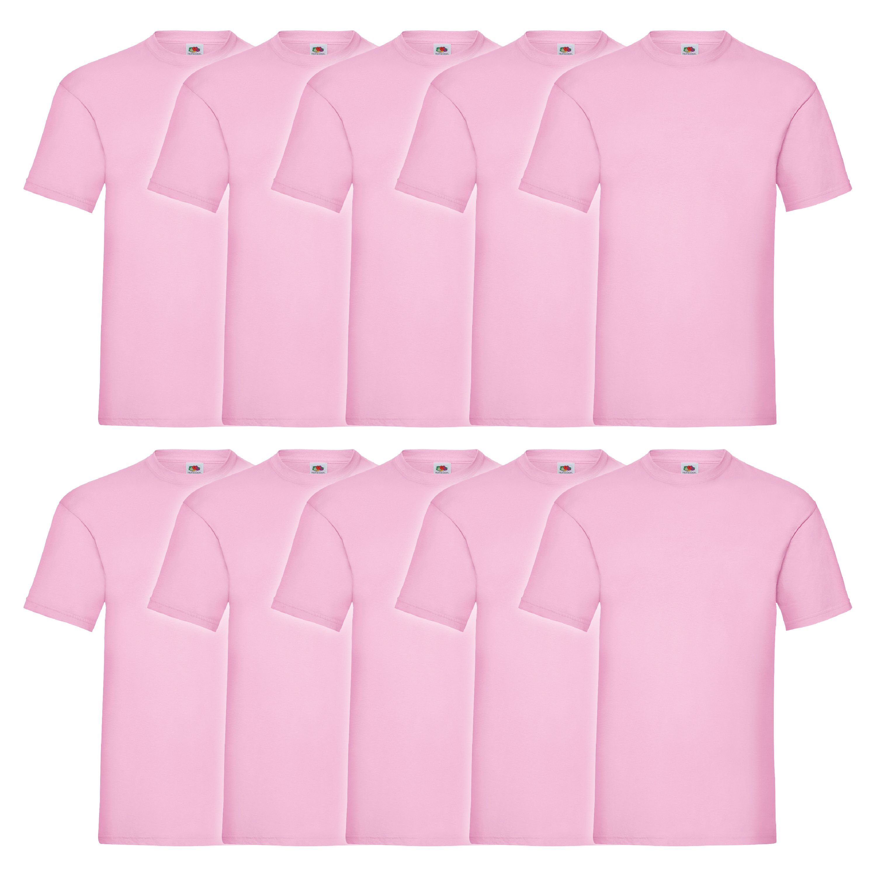 Fruit of the Loom Rundhalsshirt Fruit of the Loom Valueweight T 10er Pack rose