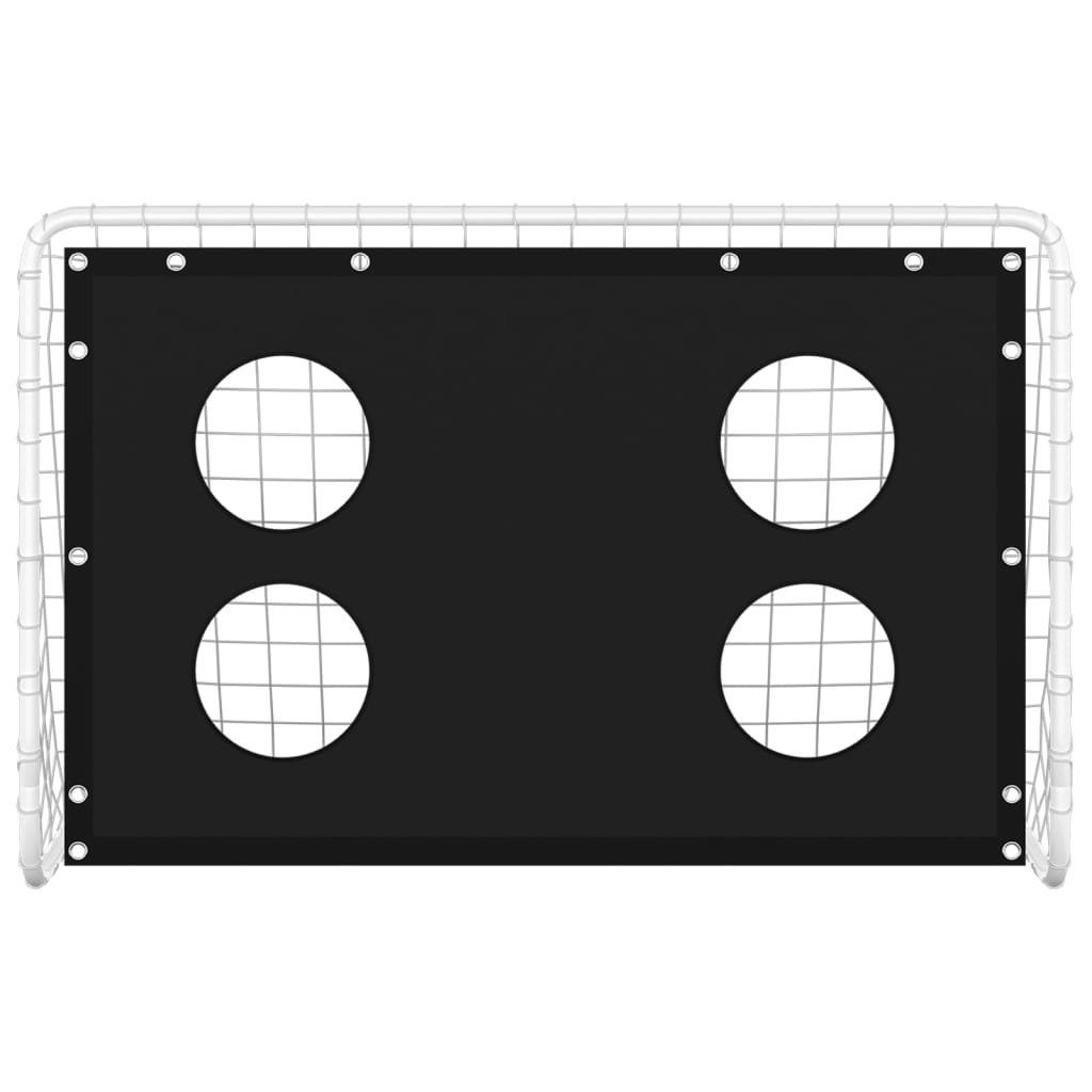 vidaXL Fußballtor NA Fußballtor mit Torwand Stahl 184x61x122 cm