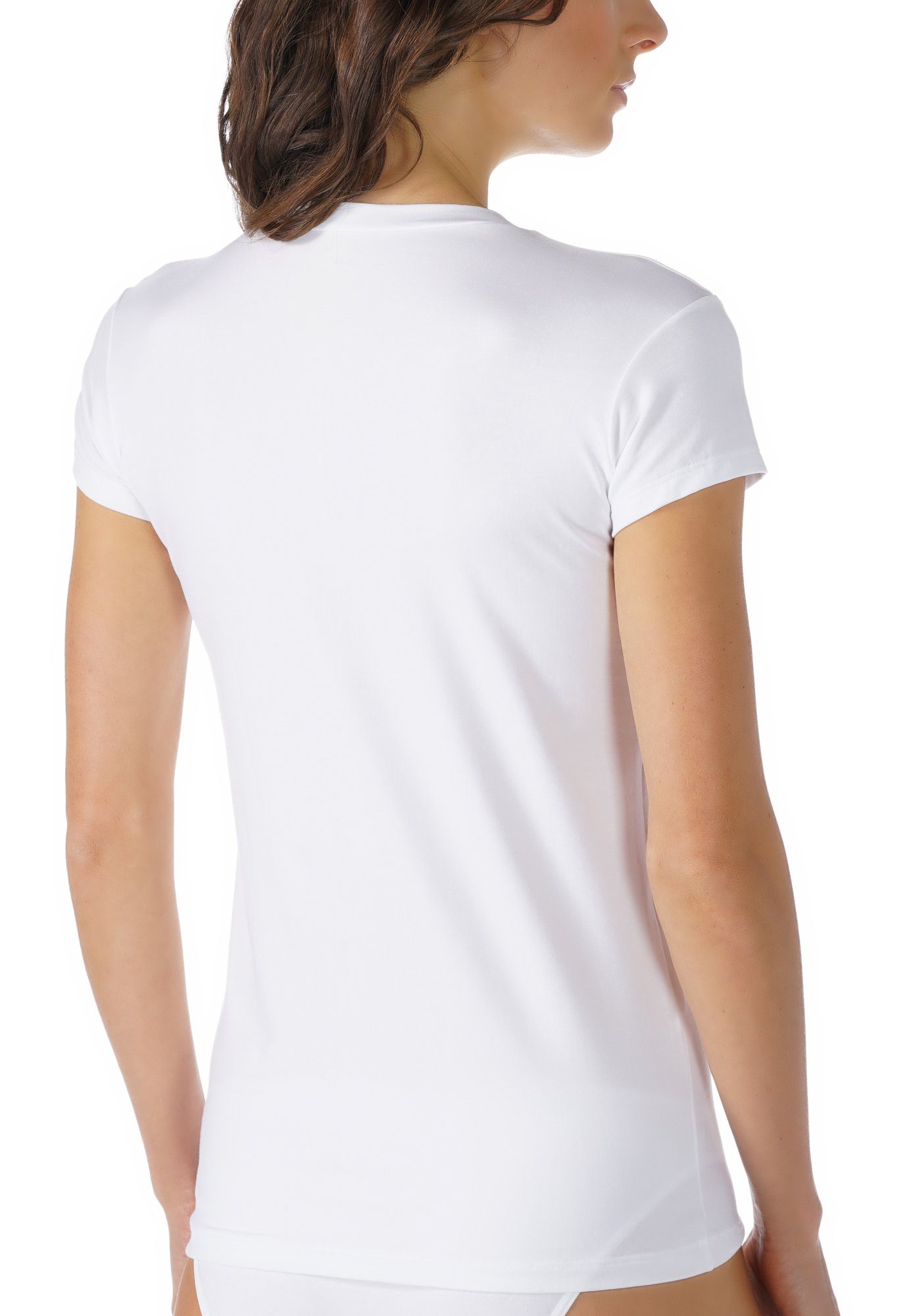 T-Shirt, Pure 26501 Mey Weiß Mey Cotton Kurzarmshirt