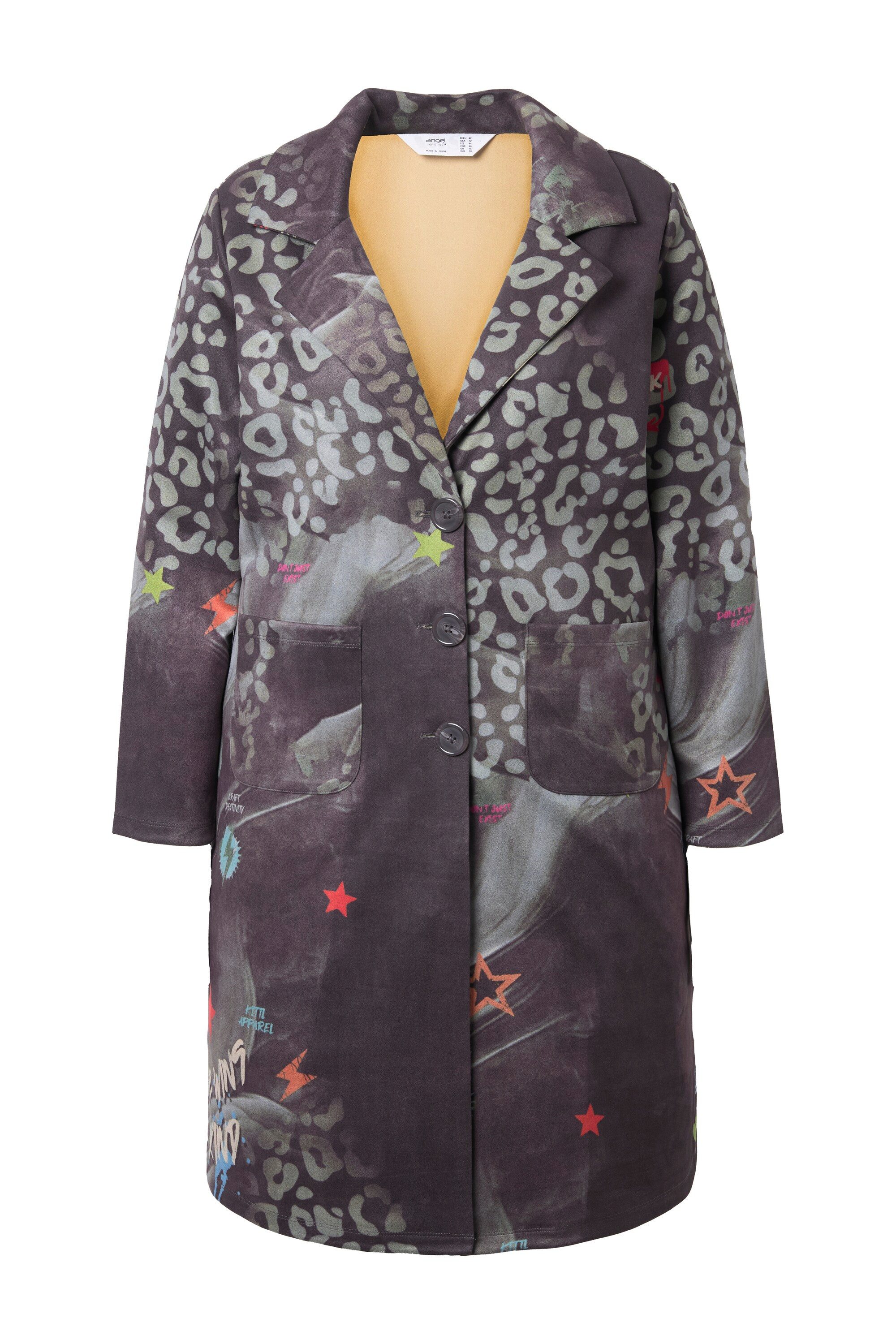 Angel of Style Sommerjacke Longblazer bequeme Passform Patchdruck günstig online kaufen