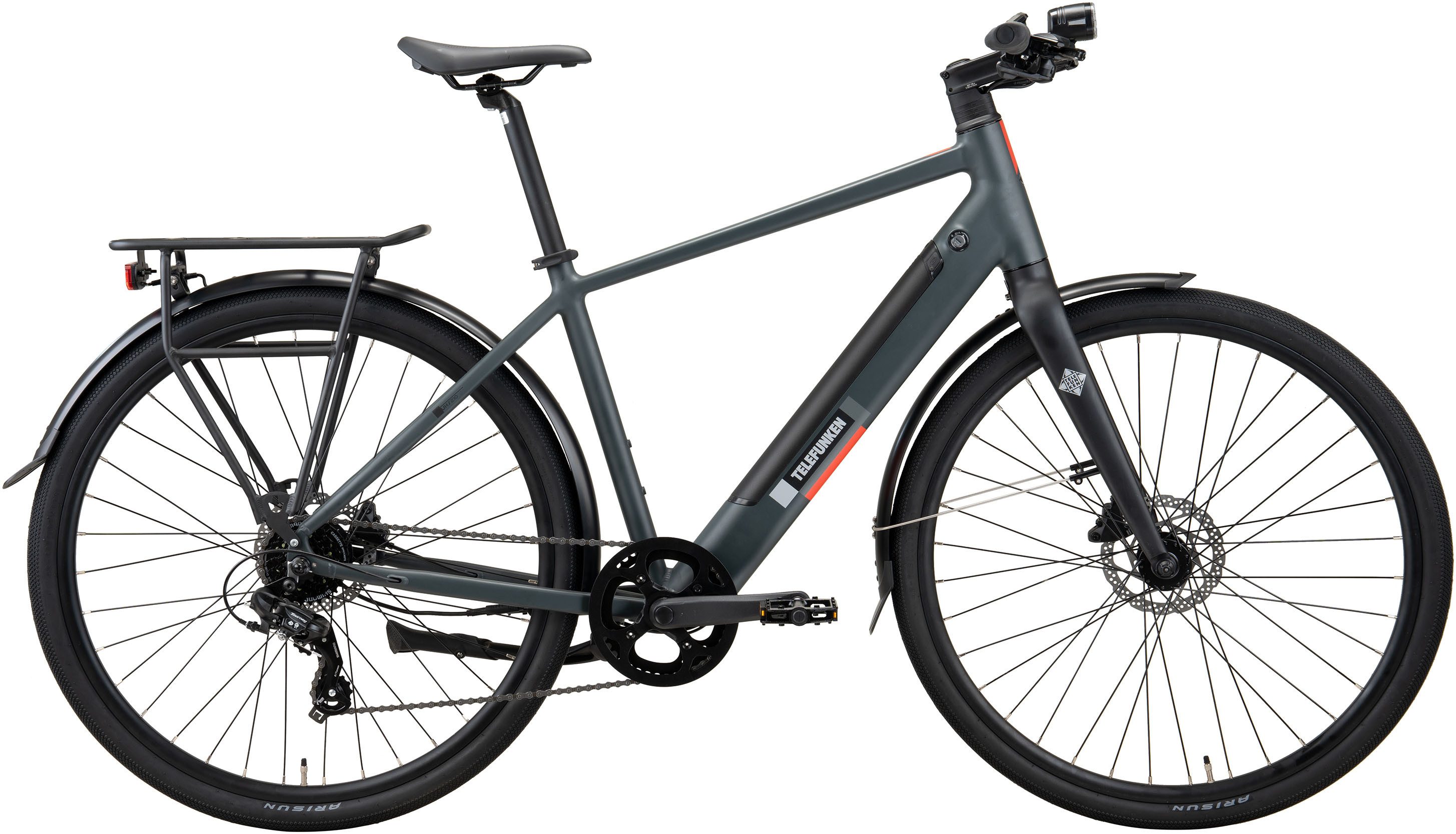 Telefunken E-Bike UH210 Herren, 7 Gang Shimano, Kettenschaltung, Heckmotor, 417,6 Wh Akku, Pedelec, Elektrofahrrad für Herren, Urbanbike