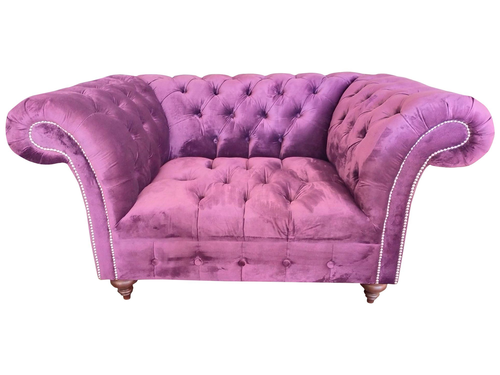 JVmoebel Sessel, Chesterfield Sessel Couch 1 Sitzer Textil Sessel Stoff Sitz Lounge