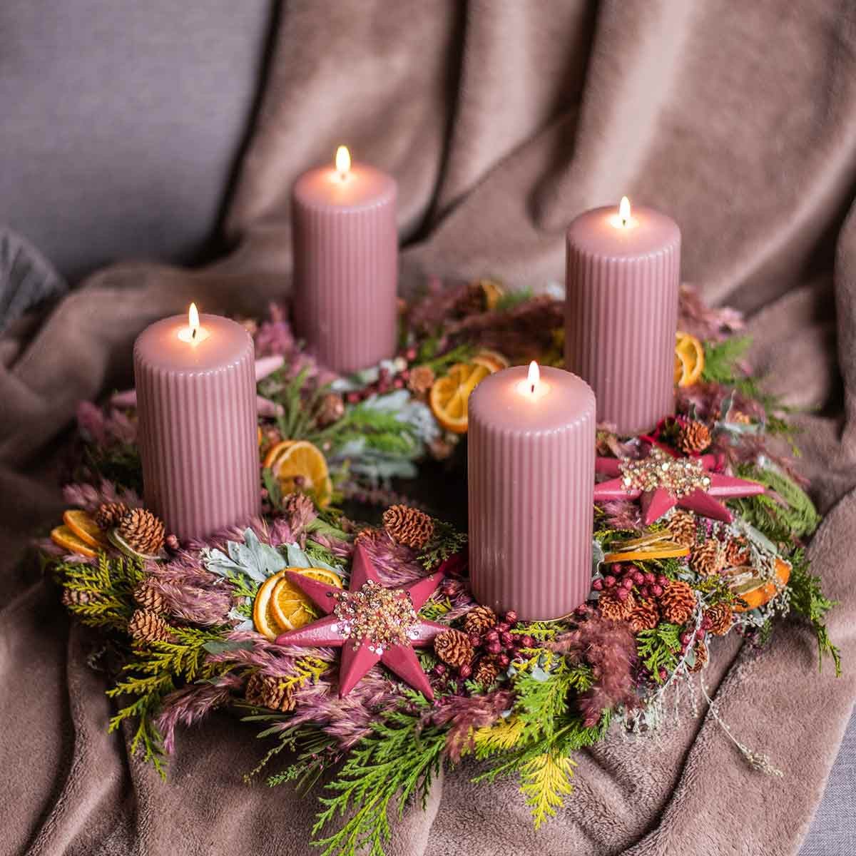 Trockenblume Trockengras Flachs Altrosa Boho-Deko 50-55cm günstig online kaufen