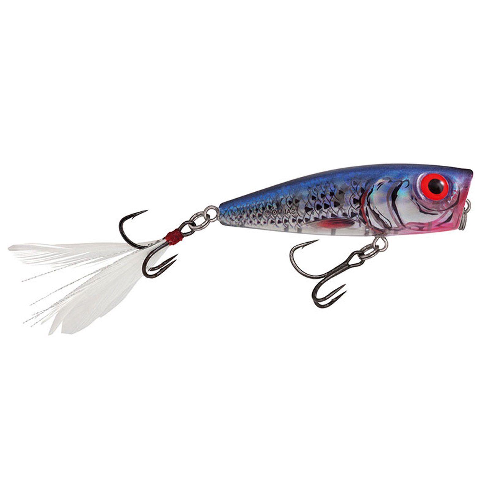 Salmo Kunstköder, Salmo Rattlin pop 7cm Clear Blue Shiner Popper