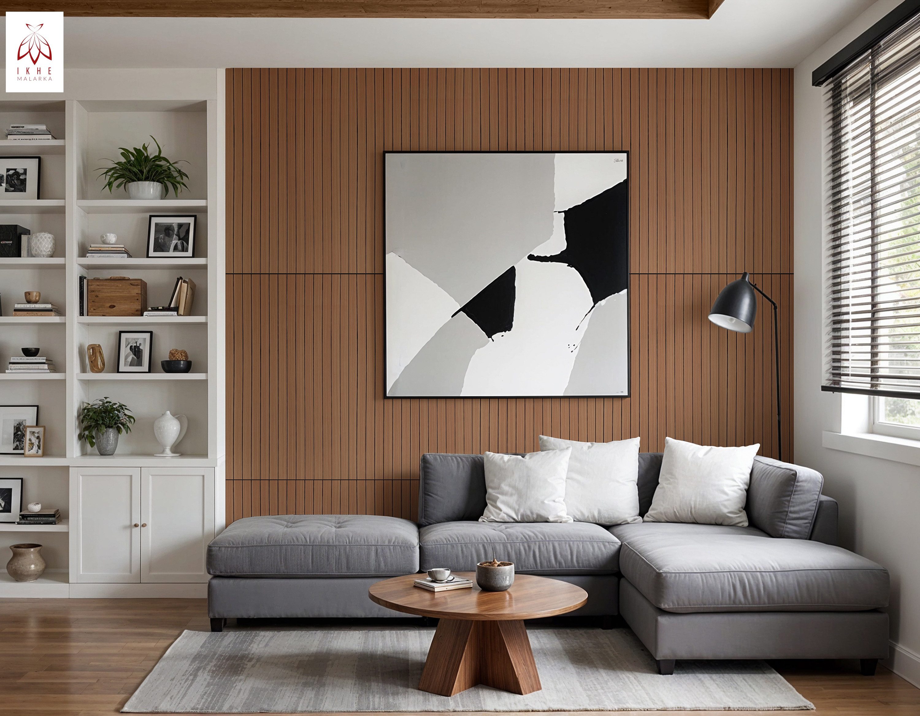 IKHEMalarka Wandpaneel Lamellen Selbstklebend 100x60 cm günstig online kaufen
