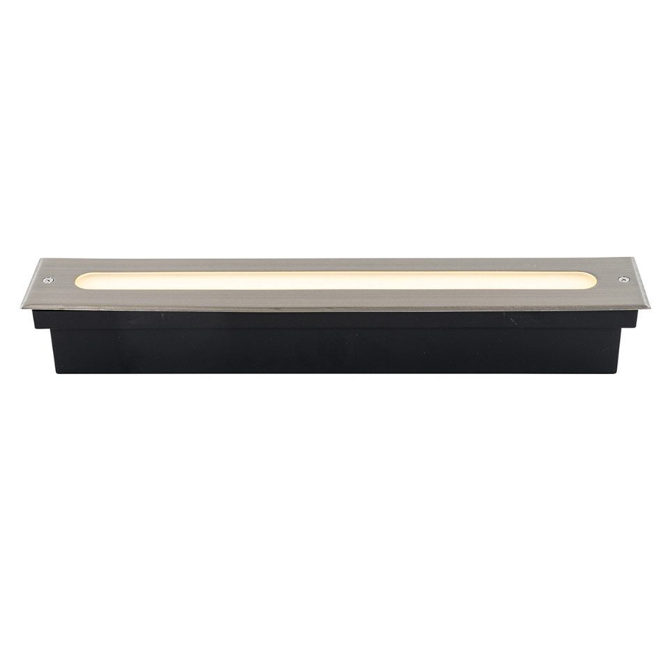 Qazqa LED Einbaustrahler 106891, LED fest integriert, Extra-Warmweiß, QAZQA Außen Einbau­leuchte, integrated, Stahl, Aluminium, Modern