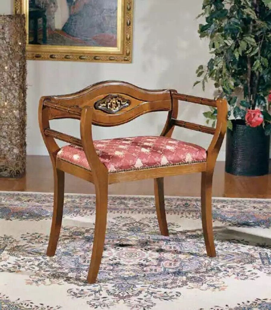 Wohnzimmer Stuhl in Stuhl Made Designer (1 Stoff Italy St), Klassische JVmoebel Polster Sitzmöbel